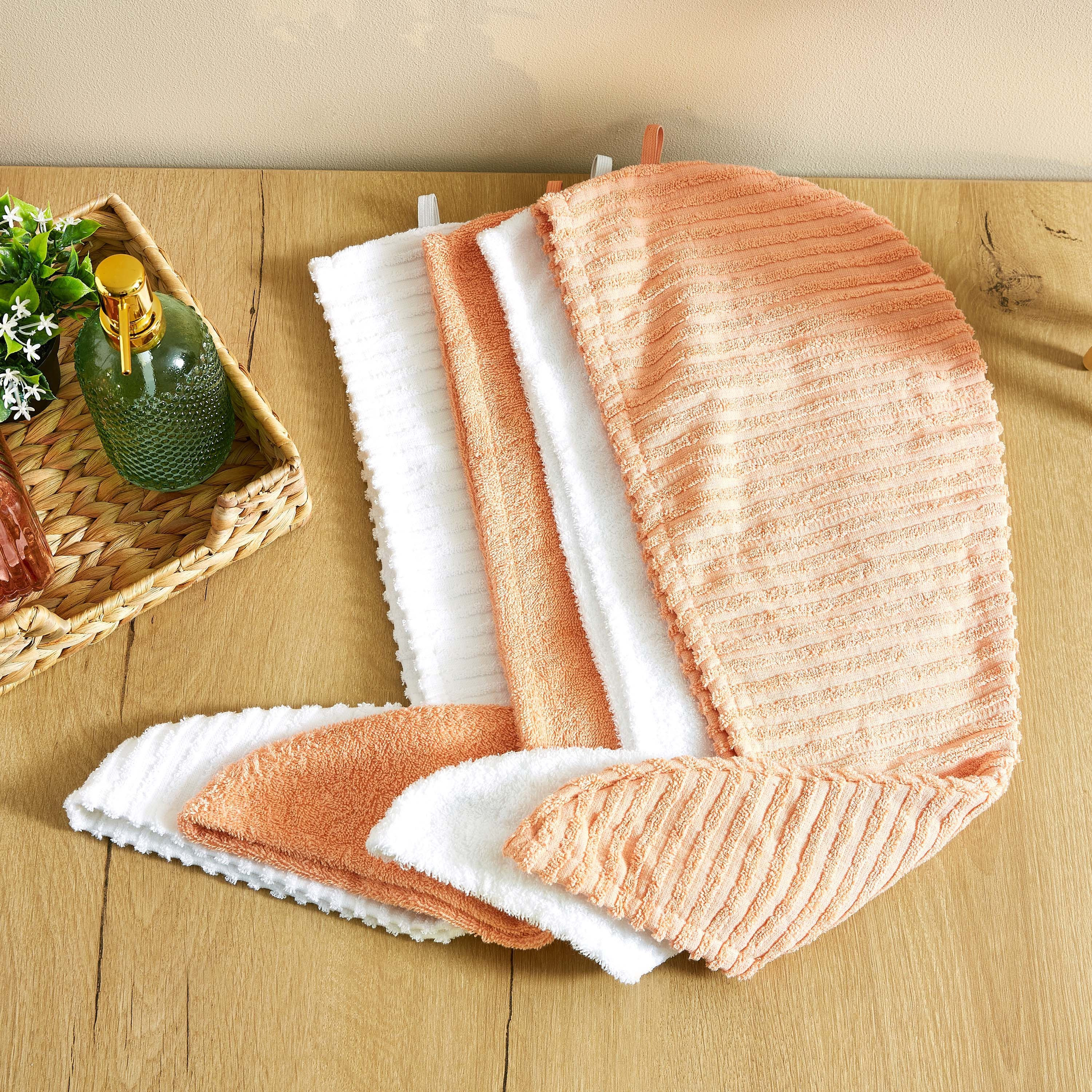 منشفة لف الشعر القطنية المضلعة من أتلانتا - 68x23 سم-hbxbathroom-bathroomtextiles-image-3
