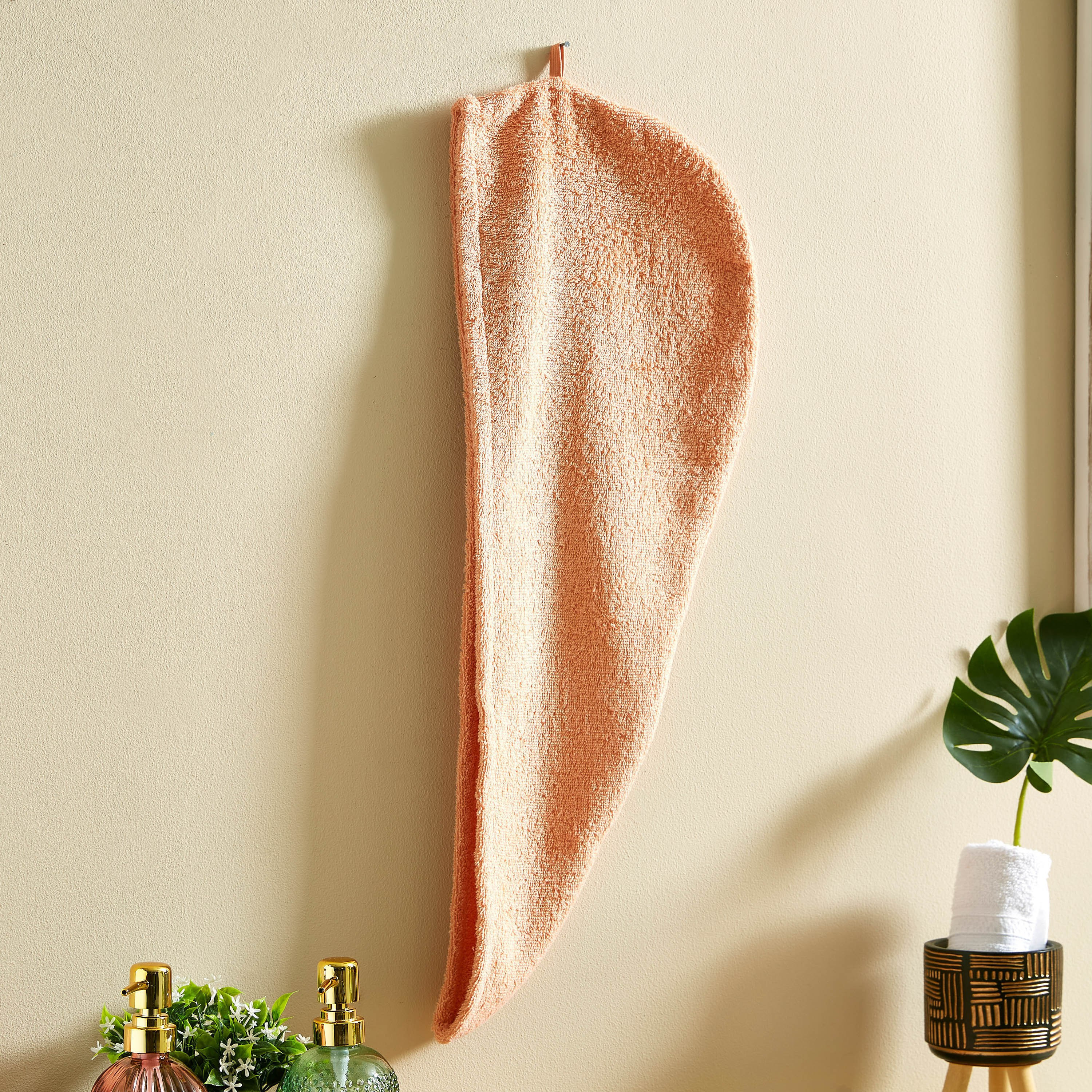 P- Atlanta- Solid Cotton Hair Wrap Towel 68x23- Dusty PinkSkip Description-hbxbathroom-bathroomtextiles-image-1