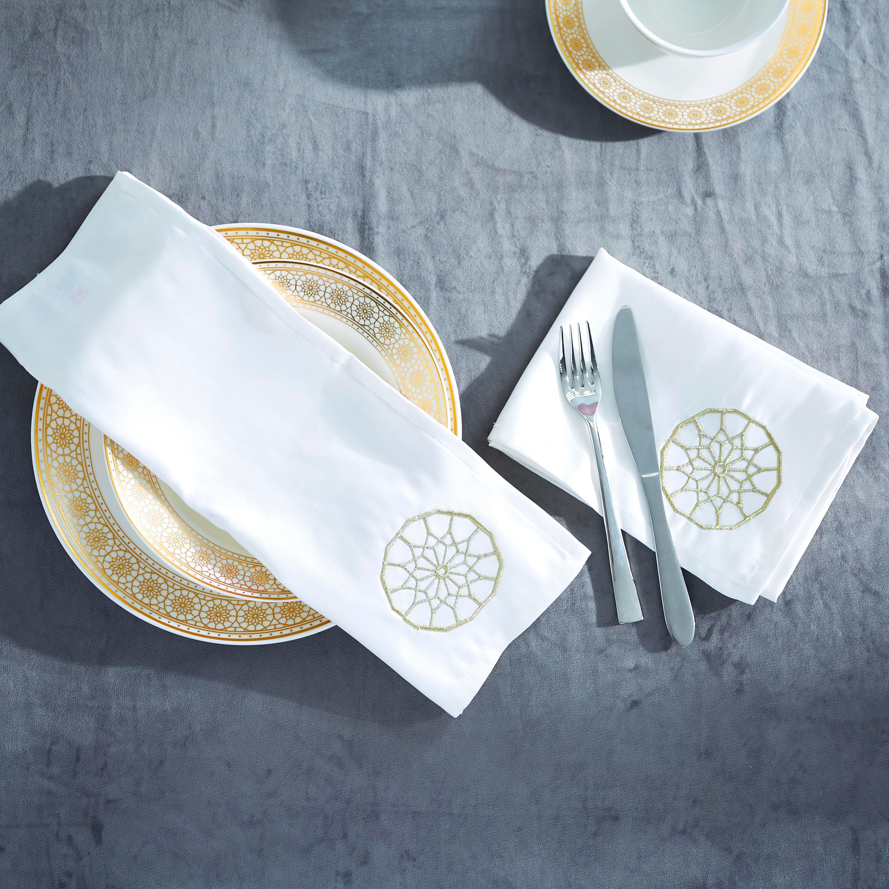 طقم مناديل سفرة مطرزة من قطعتين ربيع من مشربية-hbxdecorandfurnishings-homefurnishings-tablelinens-image-1
