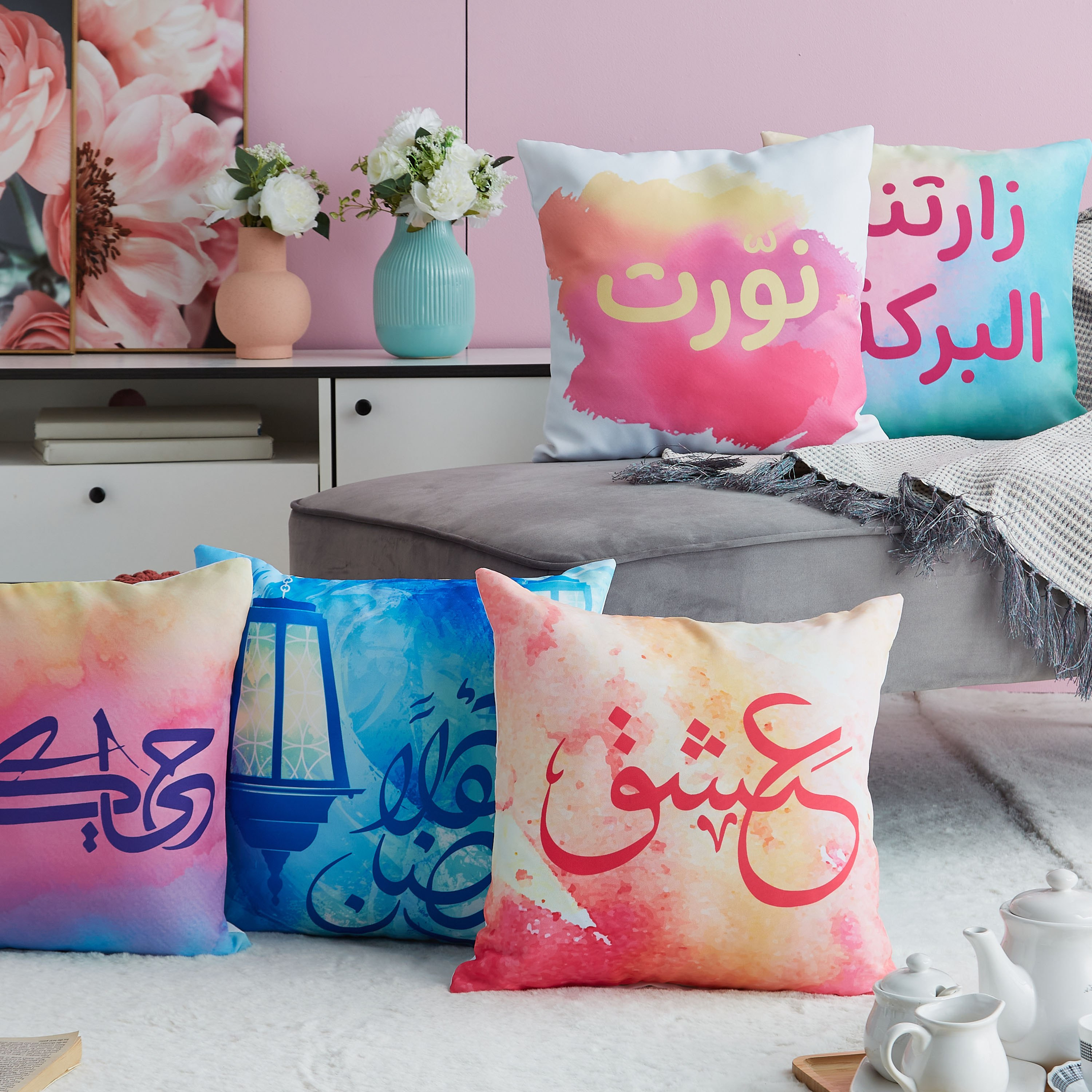 Farfasha Aesh Digital Printed Cushion Cover - 45x45 cm-hbxhomeware-cushionsandcovers-cushioncovers-image-4