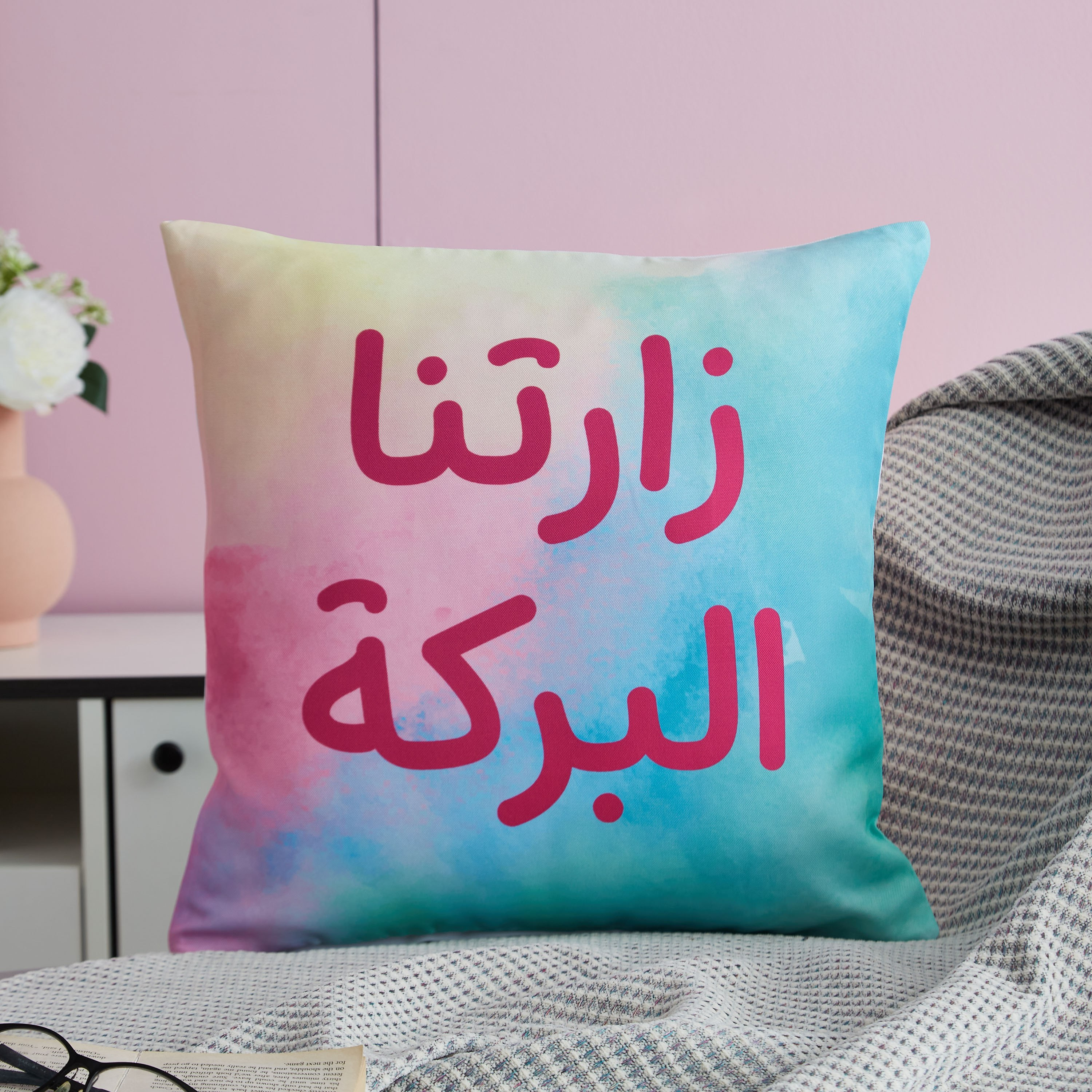 غطاء وسادة بطبعات ديجيتال بركة من فرفشة - 45x45 سم-hbxhomeware-cushionsandcovers-cushioncovers-image-1