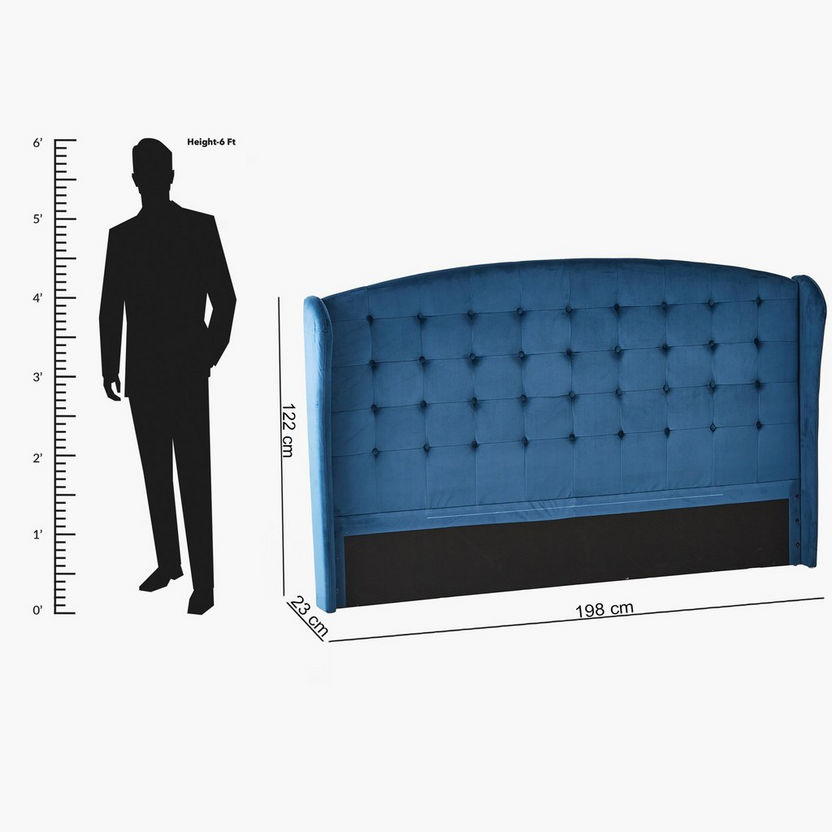 Taylor Rhode Upholstered King Headboard - 180x200 cm-Beds-image-9