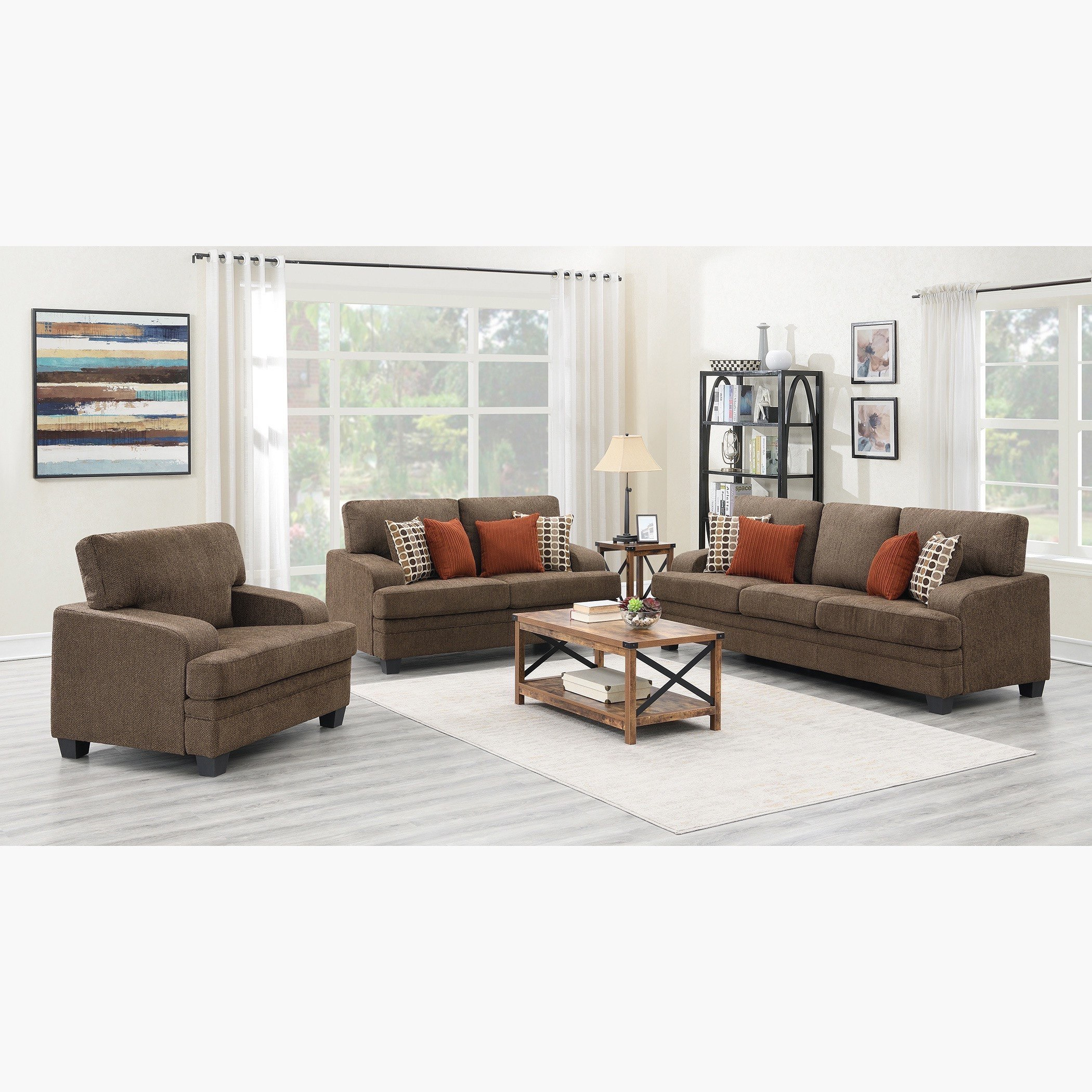 كنبة قماشيّة مقعدين مع 4 وسائد من لوفر-hbxlivingroom-sofasandarmchairs-sofas-image-3