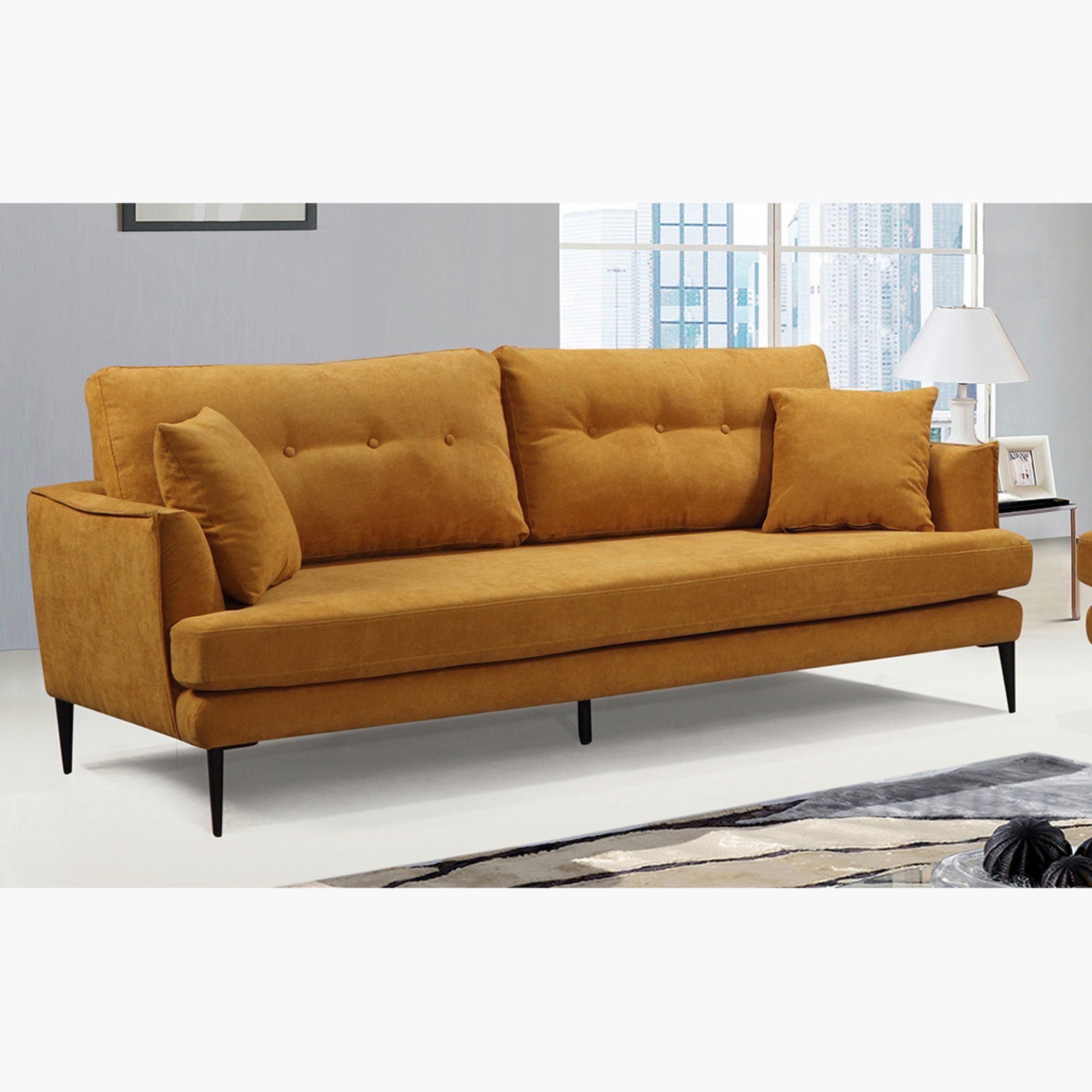 كنبة مخمليّة 3 مقاعد مع وسادتين من توباز-hbxlivingroom-sofasandarmchairs-sofas-image-1