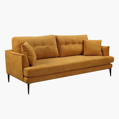 Topaz 3-Seater Velvet Sofa with 2 Cushions