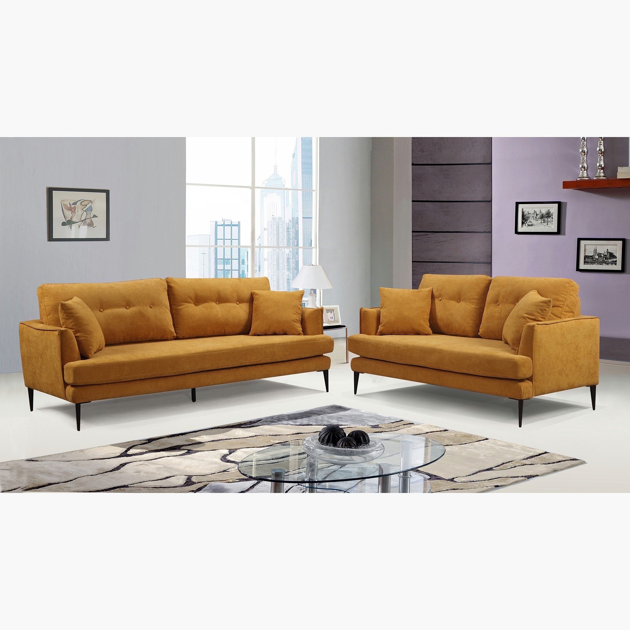 كنبة مخمليّة مقعدين مع وسادتين من توباز-hbxlivingroom-sofasandarmchairs-sofas-image-7