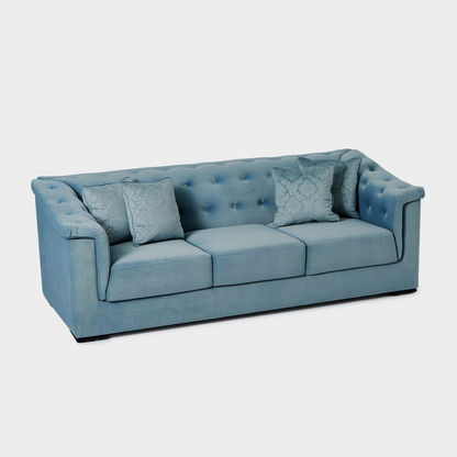 Cinderella 3-Seater Velvet Sofa with 4 Cushions