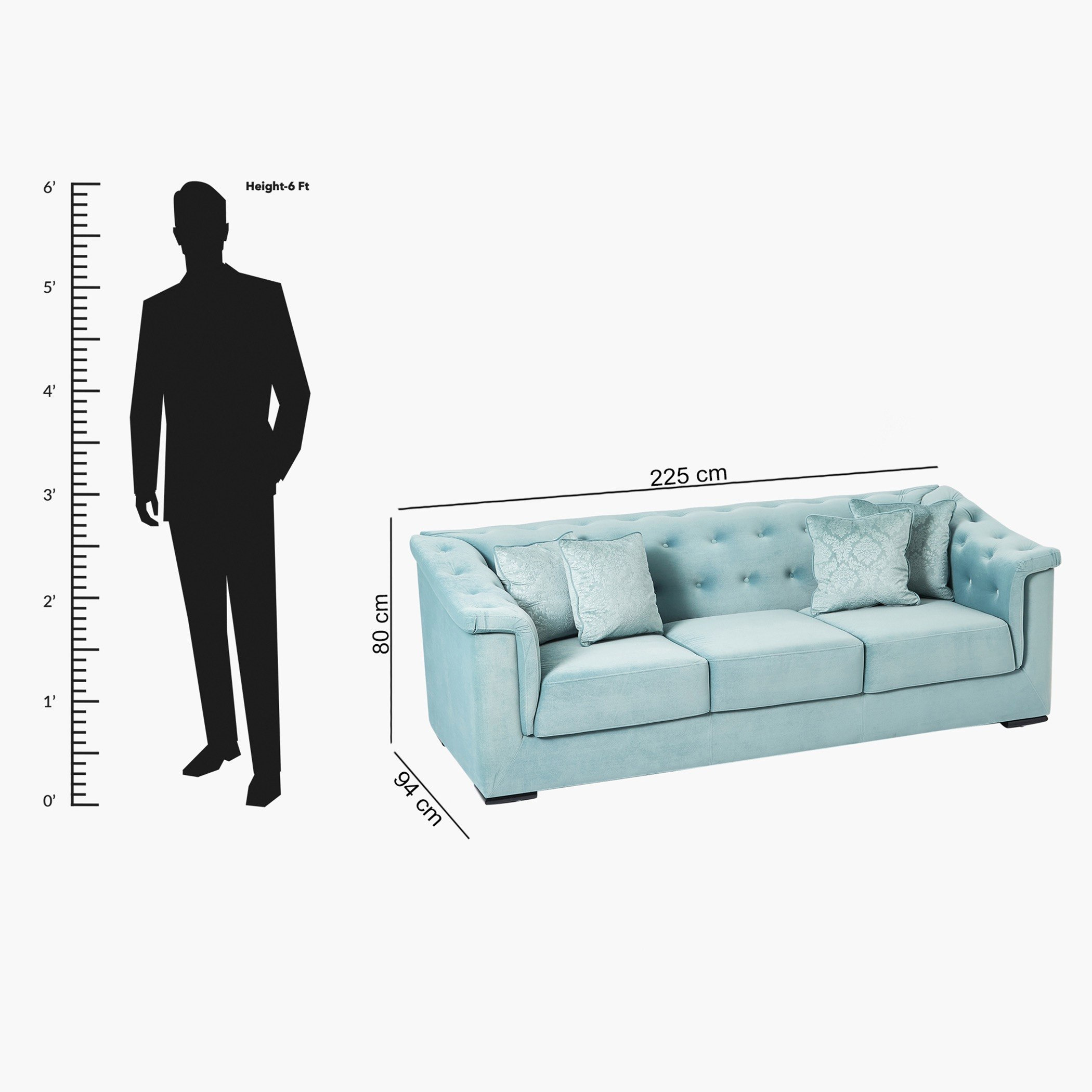 كنبة مخمليّة 3 مقاعد مع 4 وسائد من سندريلا-hbxlivingroom-sofasandarmchairs-sofas-image-8
