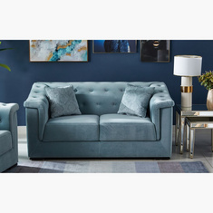 Cinderella 2-Seater Velvet Sofa with 2 Cushions