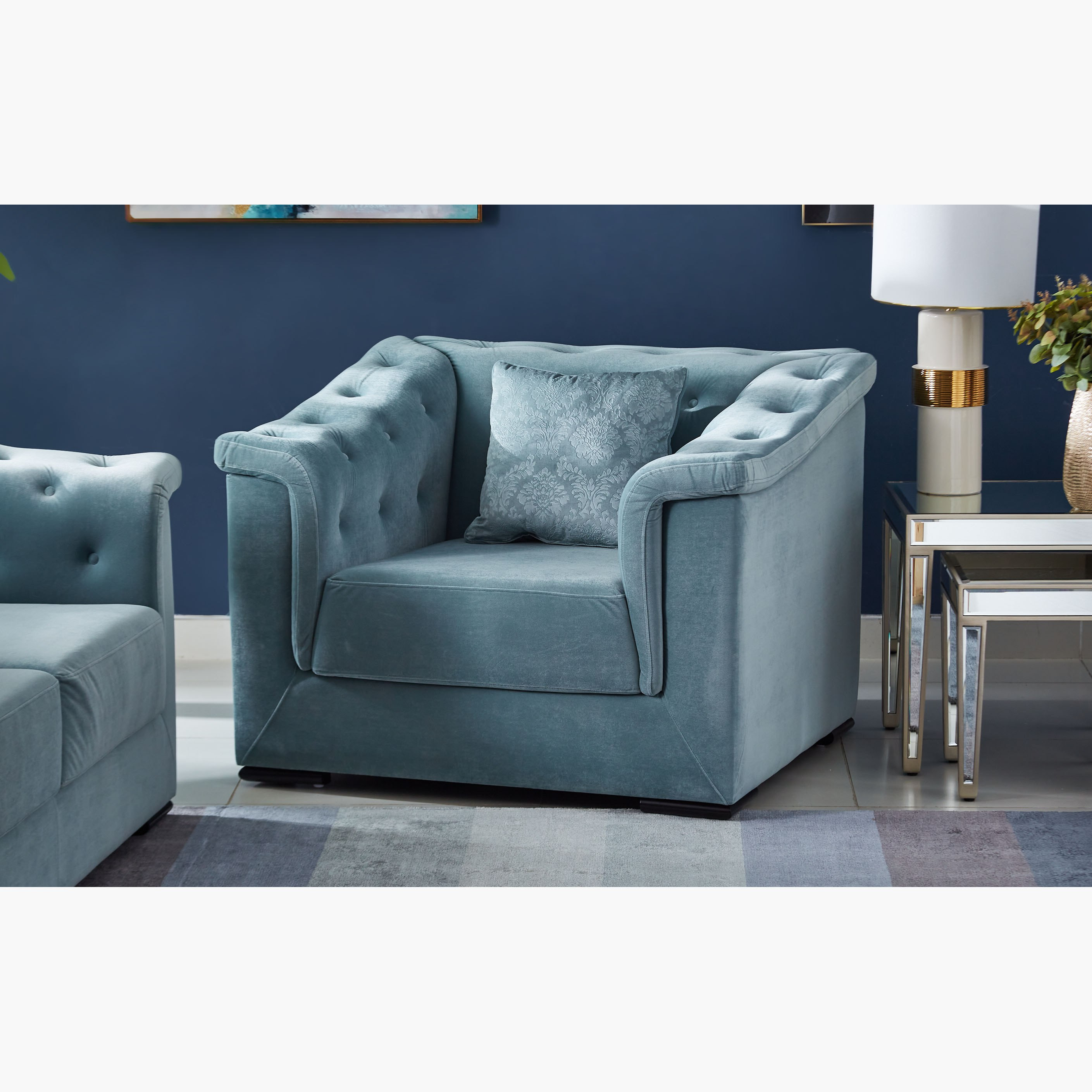 كنبة مخمليّة مقعد واحد مع وسادة من سندريلا-hbxlivingroom-sofasandarmchairs-sofas-image-2