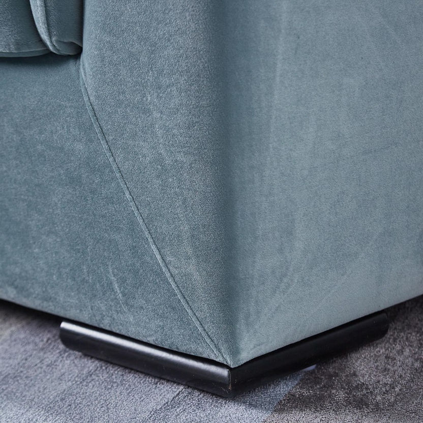 Cinderella 1-Seater Velvet Sofa with Cushion-Armchairs-image-4