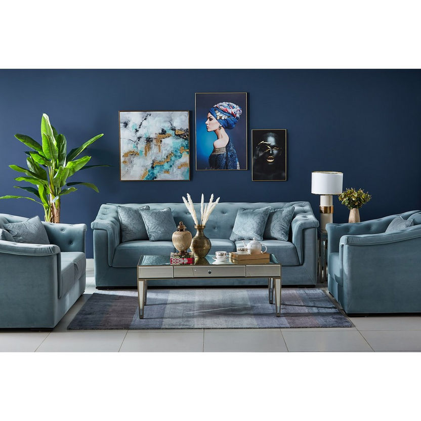 Cinderella 1-Seater Velvet Sofa with Cushion-Armchairs-image-5