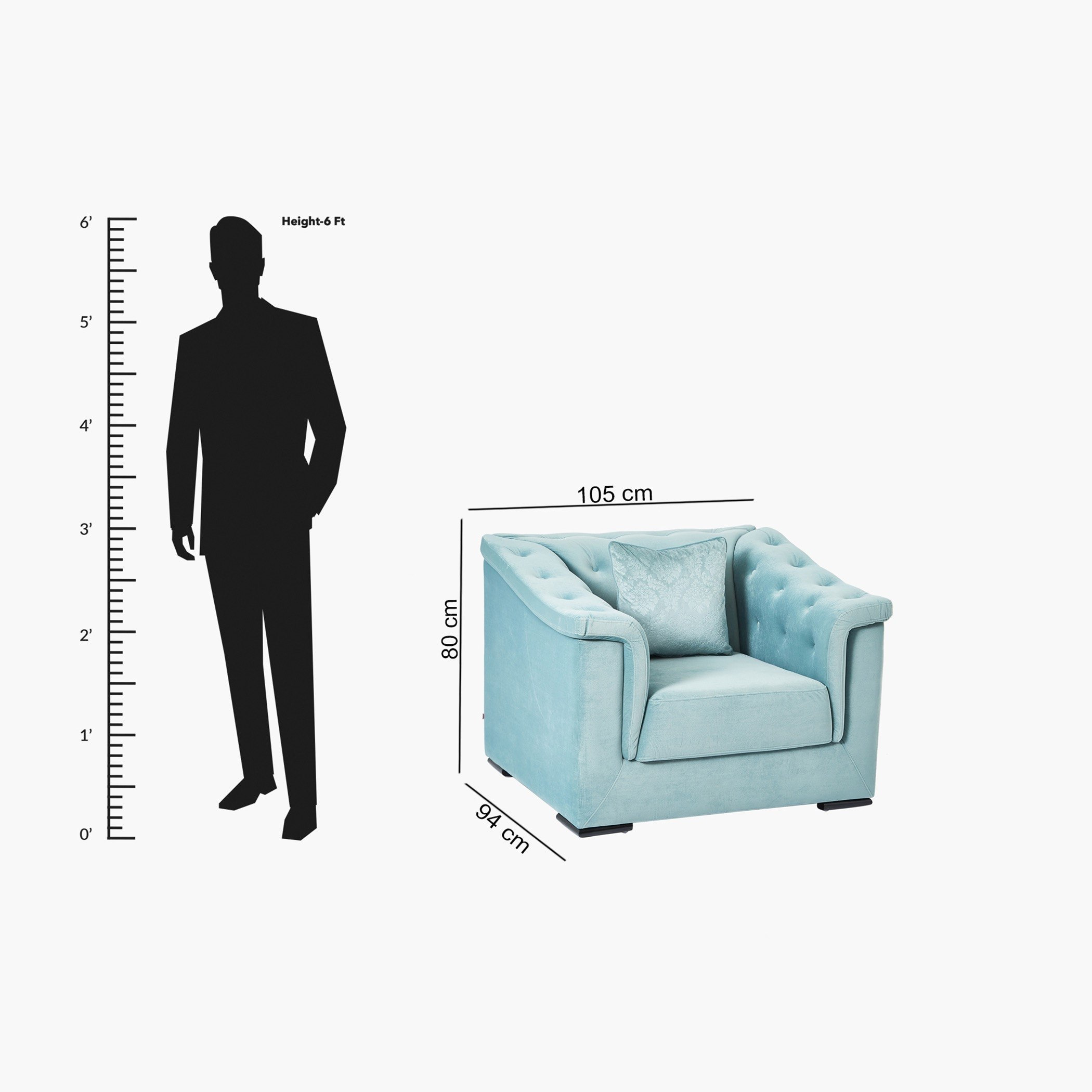 كنبة مخمليّة مقعد واحد مع وسادة من سندريلا-hbxlivingroom-sofasandarmchairs-sofas-image-8