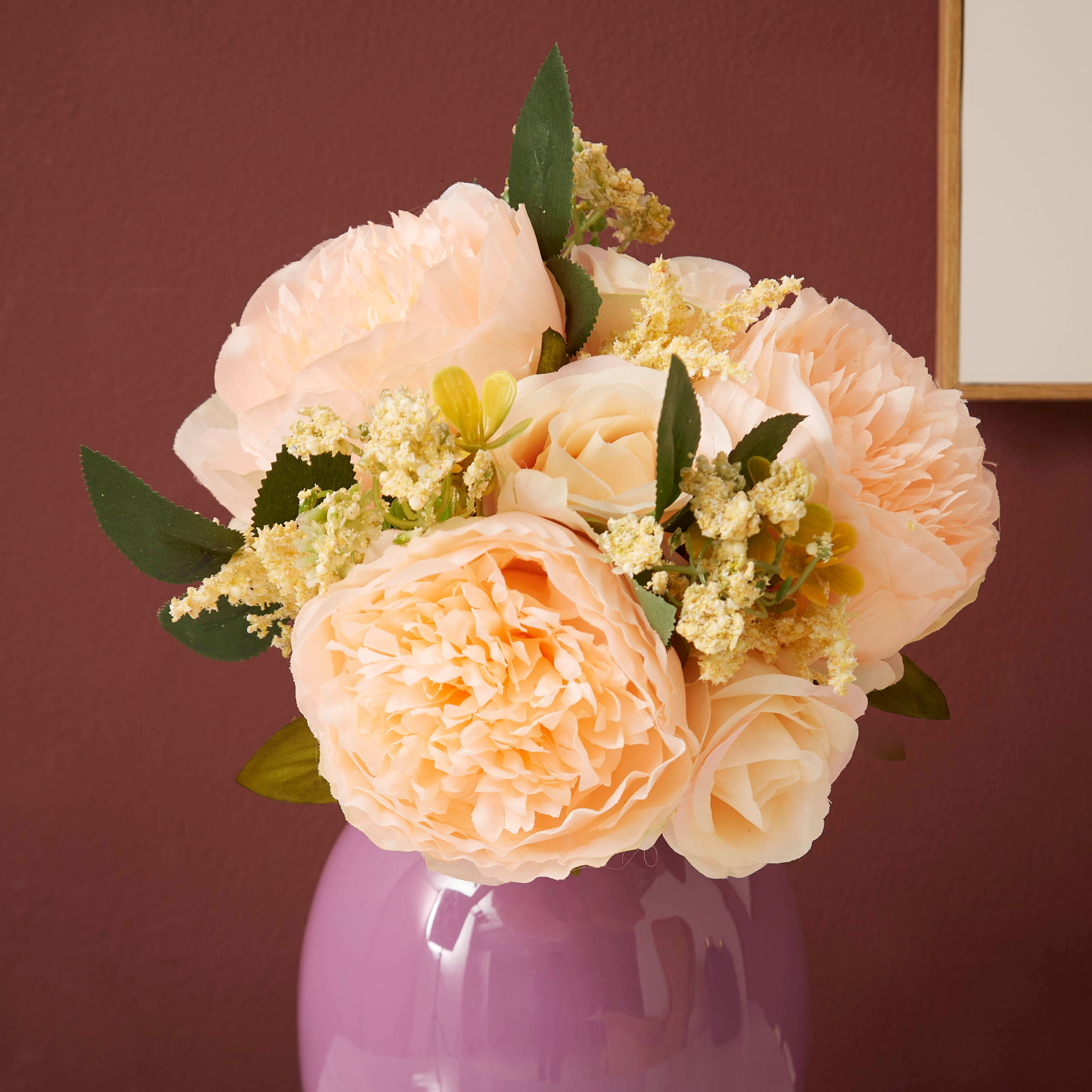 باقة زهور متفتحة من ليدا - 30 سم-hbxdecorandfurnishings-homeaccessories-artificialflowersandplants-image-1