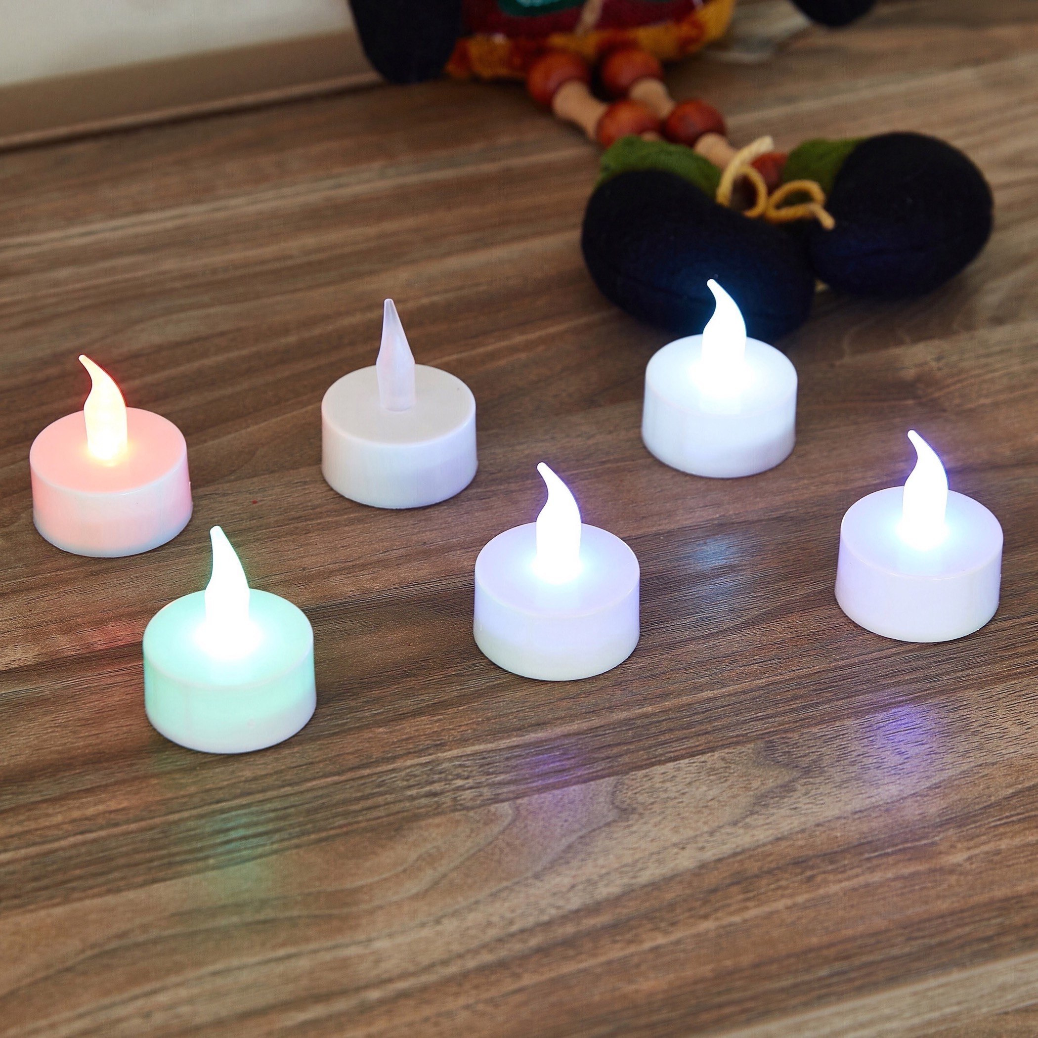 شموع إضاءة أل إي دي متغيرة اللون من كارول - مجموعة من 6 قطع-hbxhomeware-lighting-decorativesandstringlights-image-1