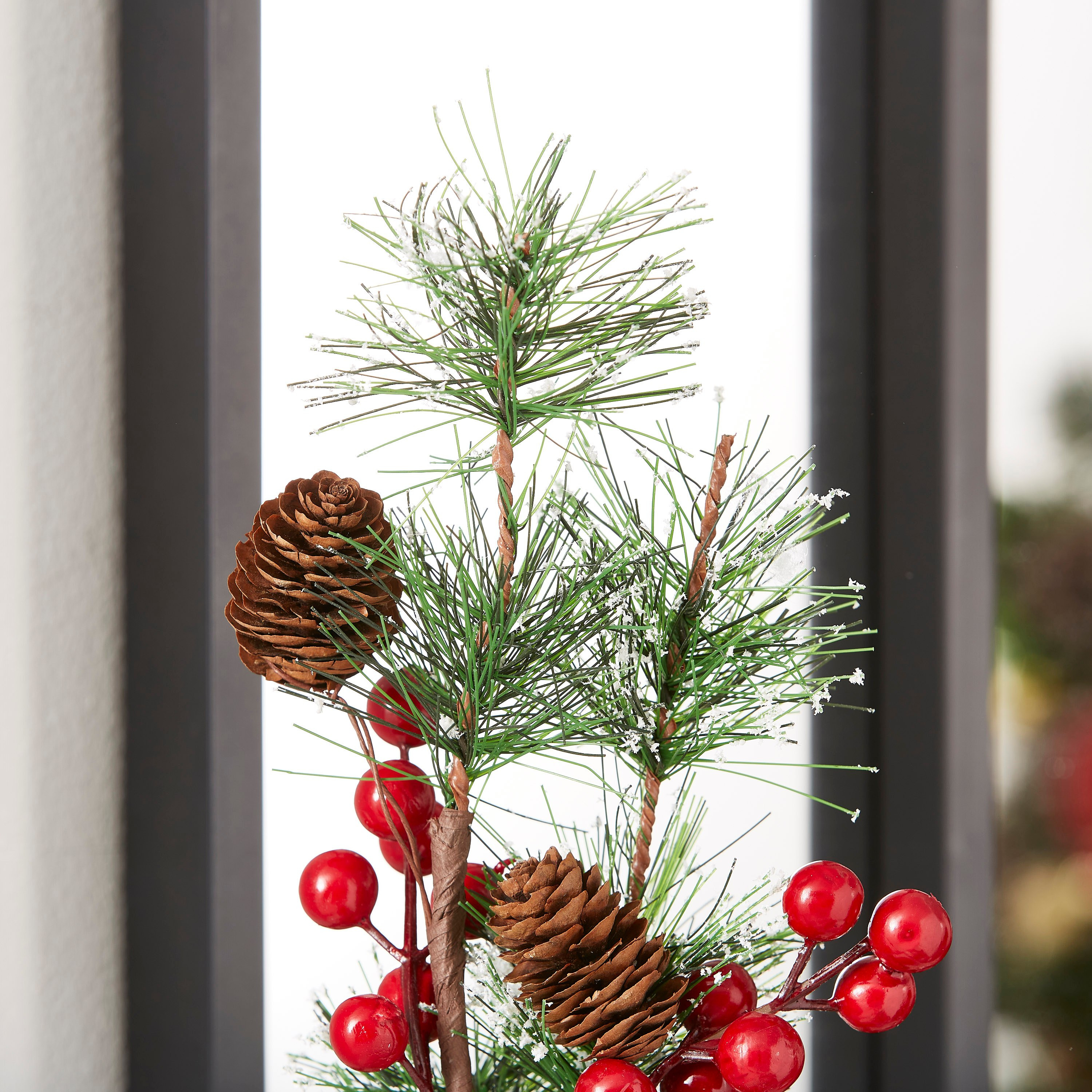 Carol Christmas Pine Berry Stalk with Snow - 55 cm-hbxhomeware-hbxdecorandfurnishings-image-2
