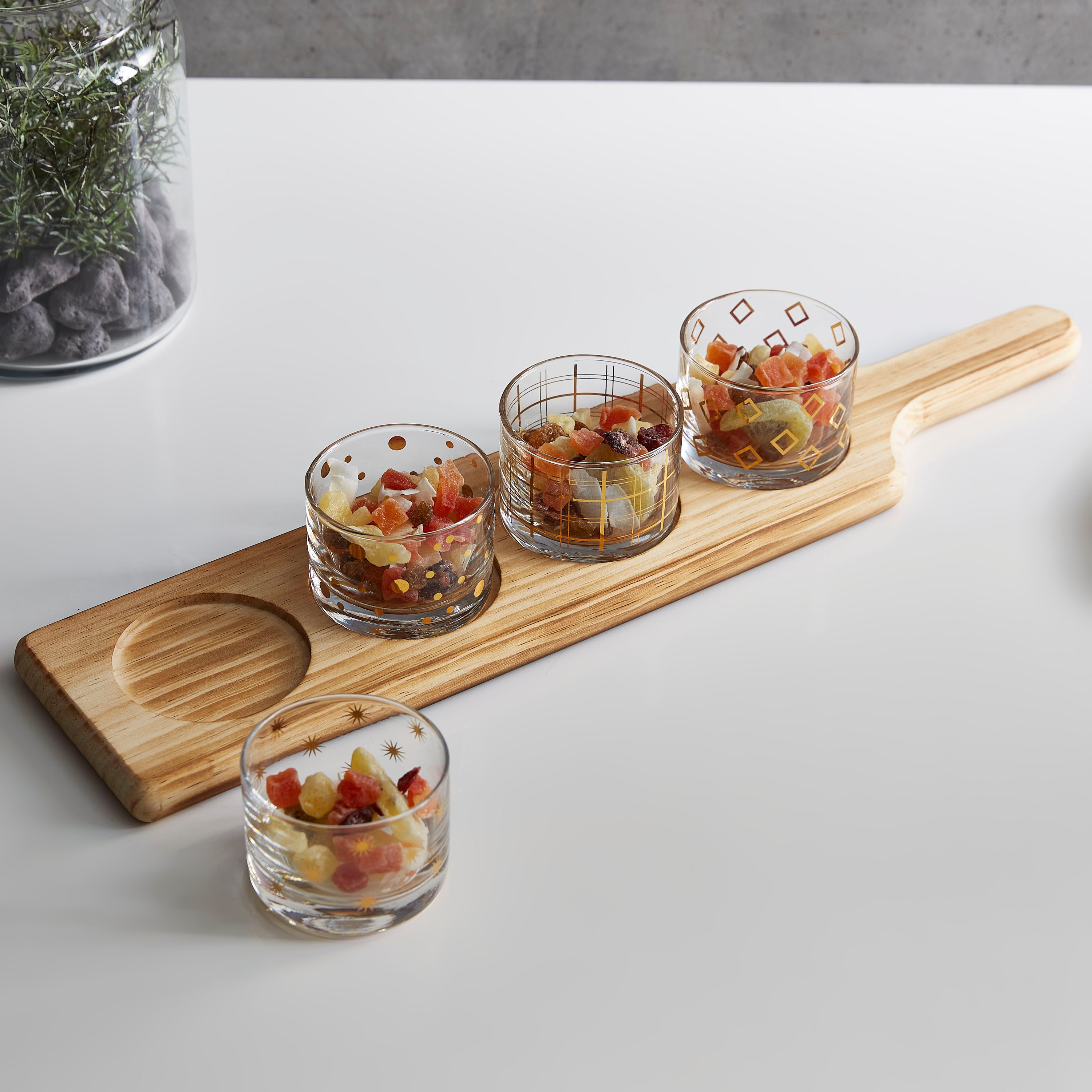 طقم صينيّة خشبيّة ووعاء زجاجي 5 قطع من فيست-hbxhomeware-hbxkitchen-image-1