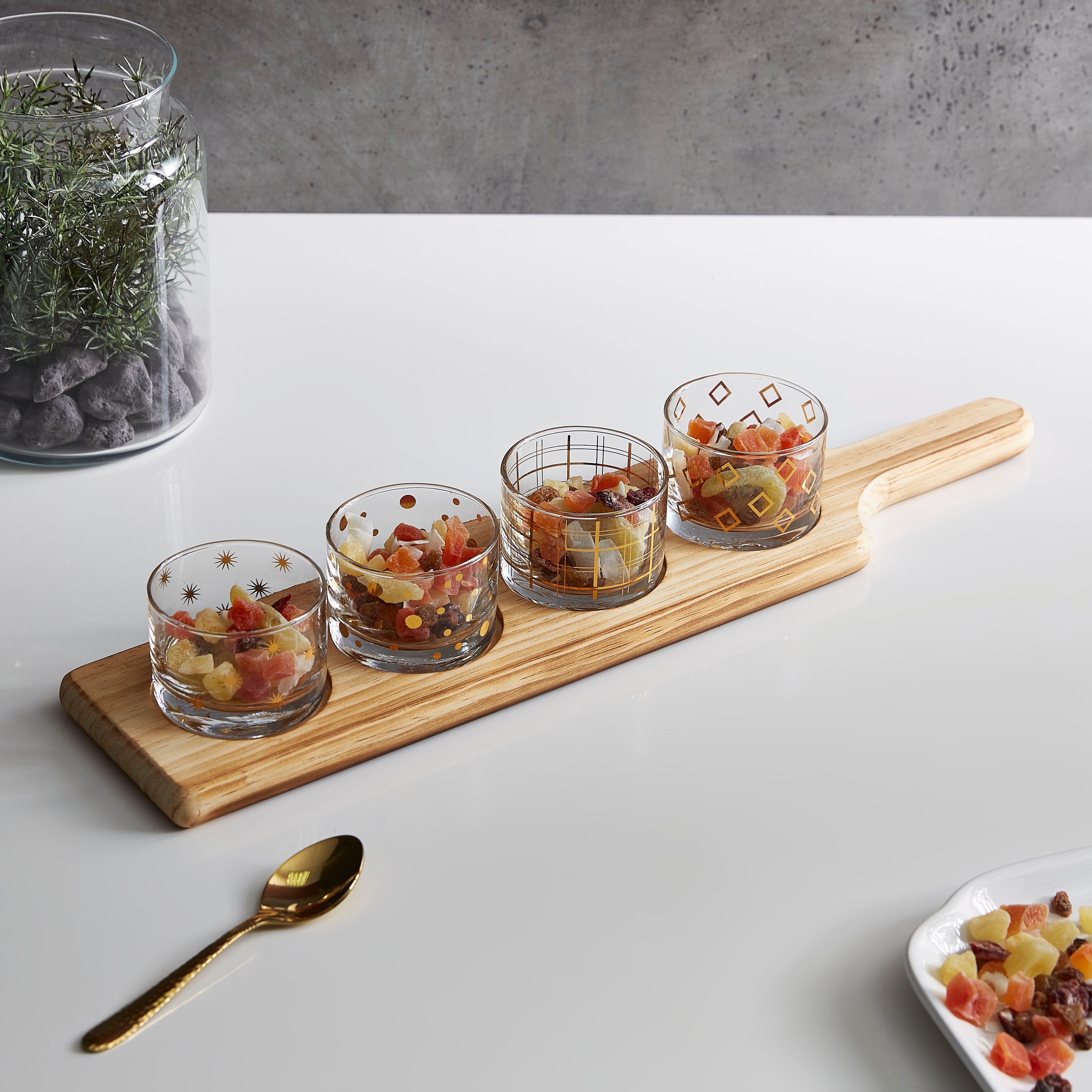 طقم صينيّة خشبيّة ووعاء زجاجي 5 قطع من فيست-hbxhomeware-hbxkitchen-image-3