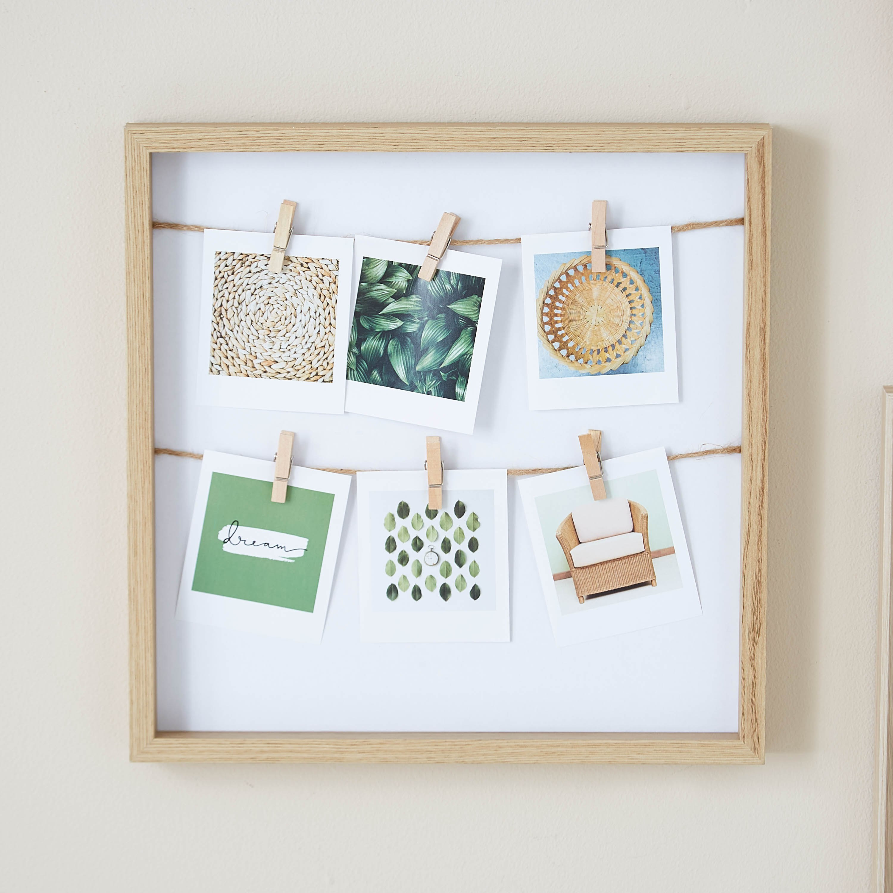 برواز صور إم دي إف مع حبل من جيري - 34x34x3 سم-hbxbedroom-decorandaccessories-photoframes-image-1