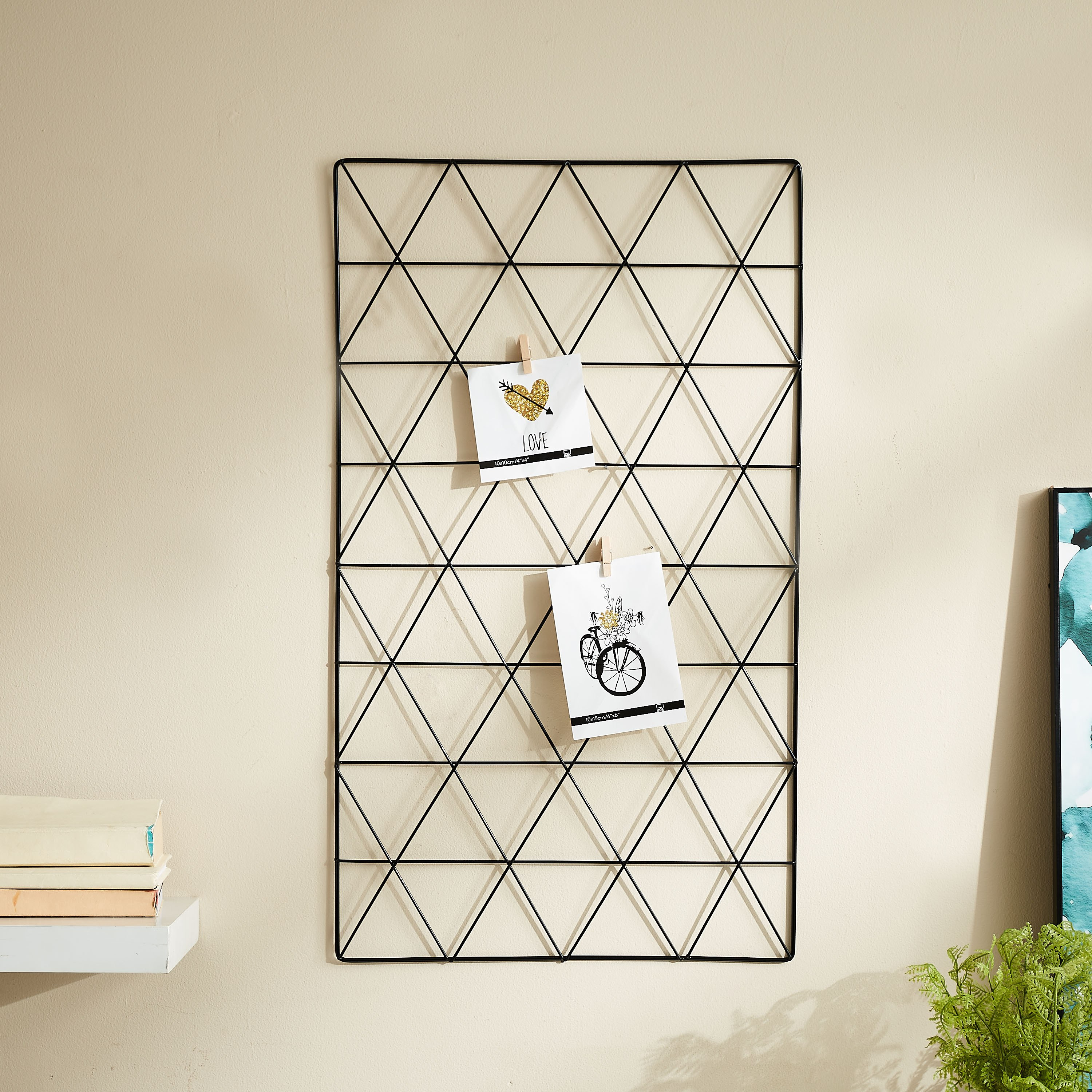 Kiera Metal Photo Frame with Grid - 40x1x70 cm-hbxbedroom-decorandaccessories-photoframes-image-1