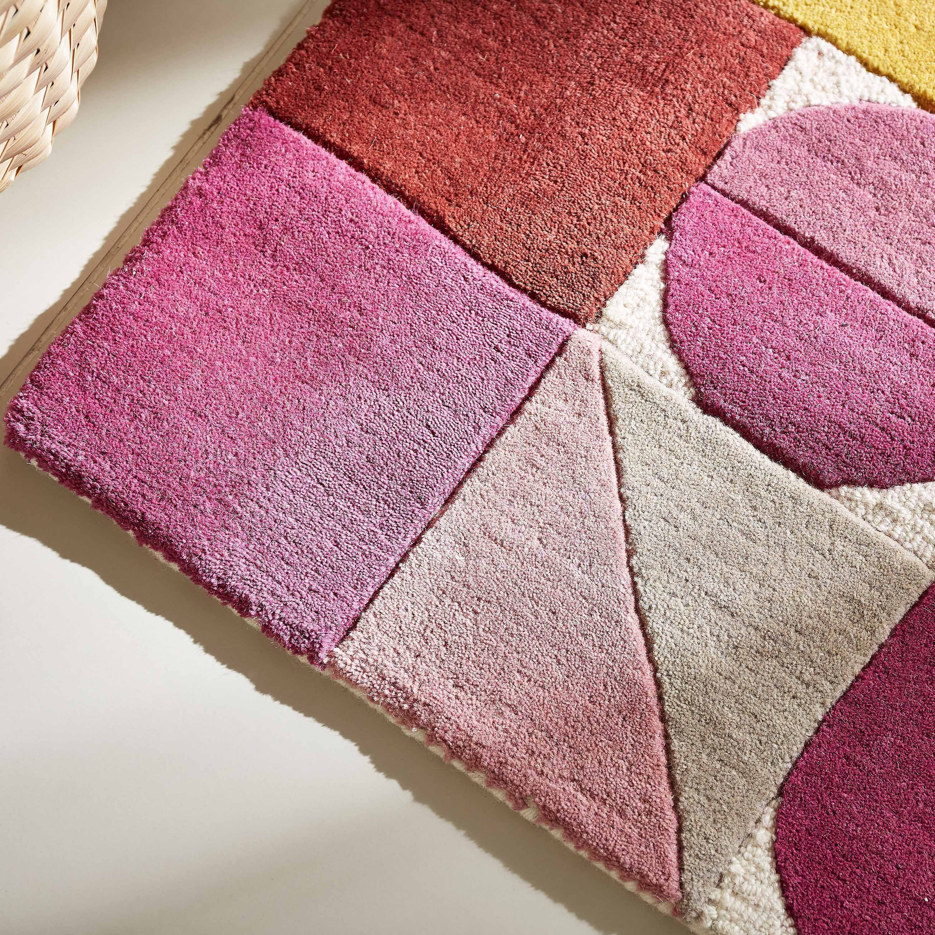سجادة صوف معنقدة يدويًا من فيفيد - 80x150 سم-hbxdecorandfurnishings-floorcoverings-rugs-image-2