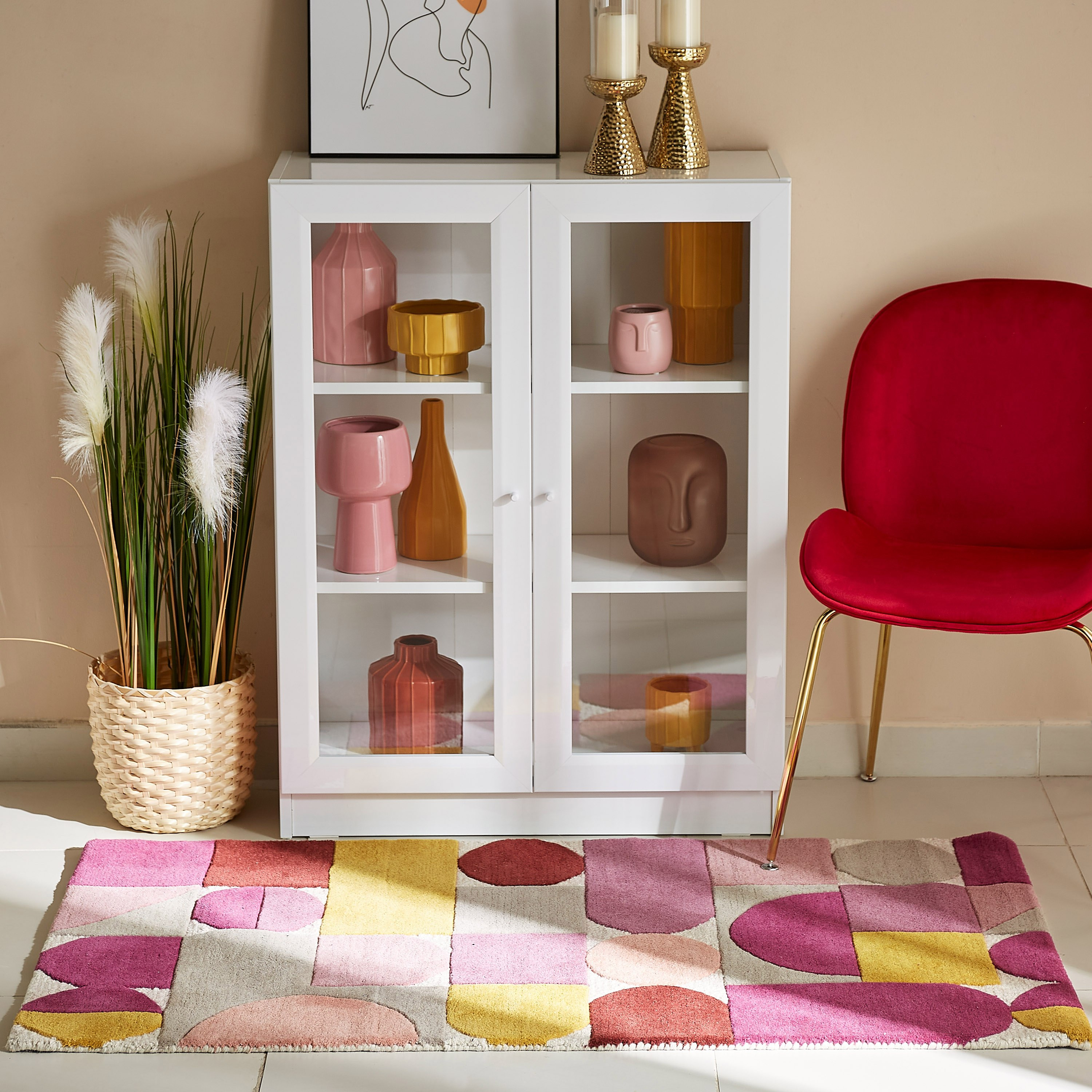 سجادة صوف معنقدة يدويًا من فيفيد - 80x150 سم-hbxdecorandfurnishings-floorcoverings-rugs-image-4