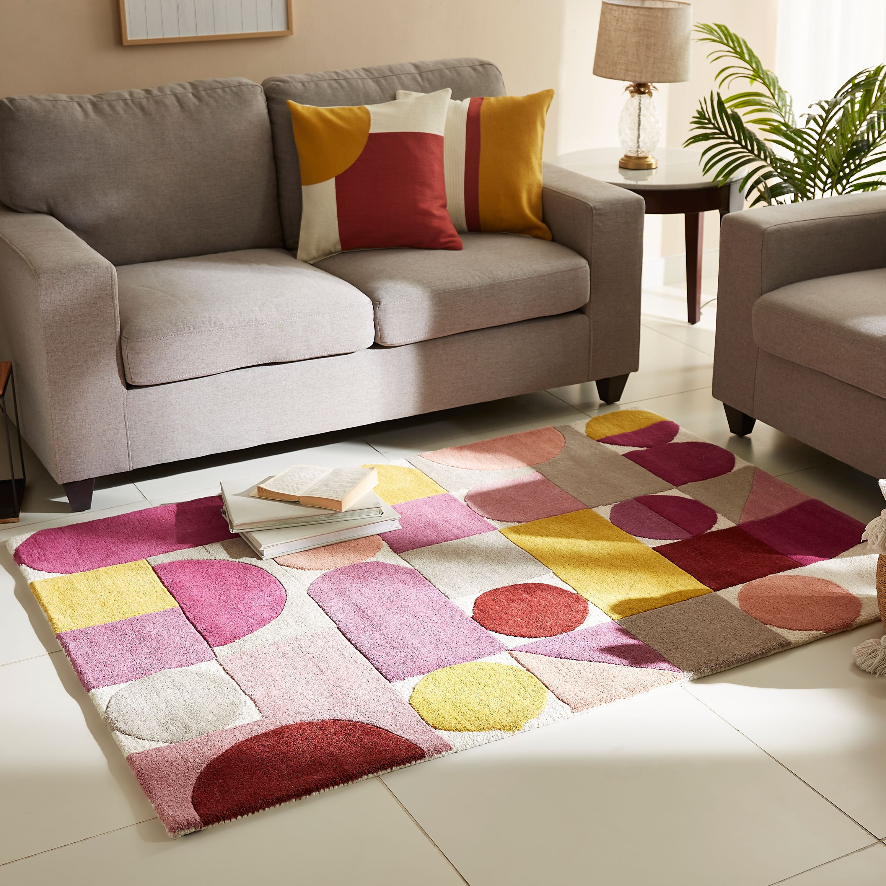 سجادة صوف معنقدة يدويًا من فيفيد - 120x170 سم-hbxdecorandfurnishings-floorcoverings-rugs-image-1