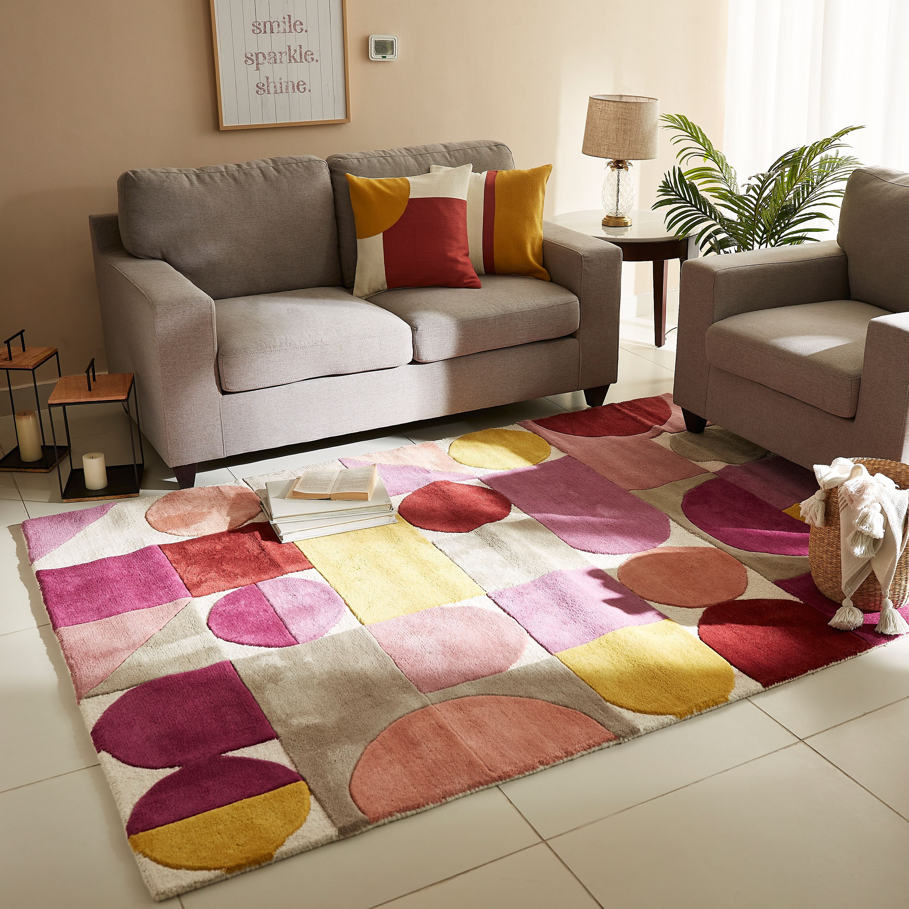 سجادة صوف معنقدة يدويًا من فيفيد - 160x230 سم-hbxdecorandfurnishings-floorcoverings-rugs-image-1