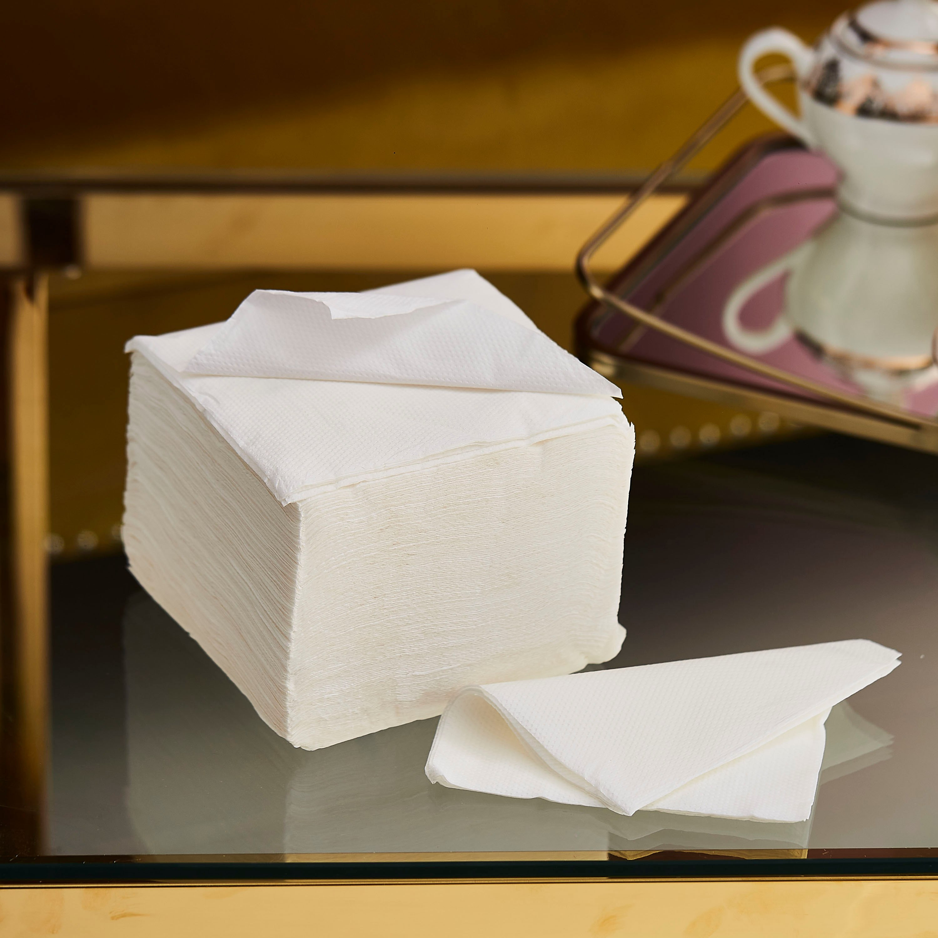 طقم مناديل سفرة ورق سادة - 150 قطعة-hbxdecorandfurnishings-homeaccessories-novelties-image-1