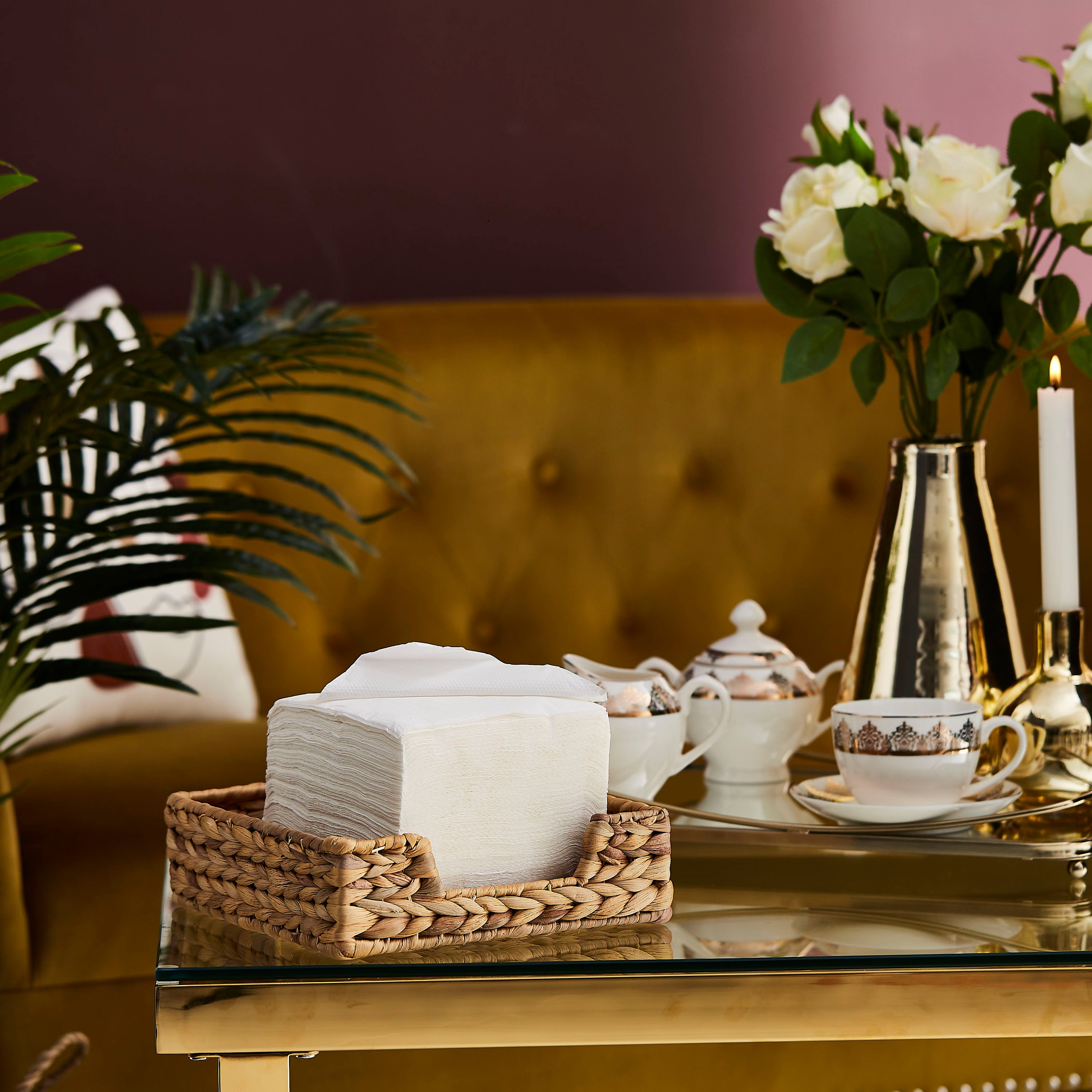 طقم مناديل سفرة ورق سادة - 150 قطعة-hbxdecorandfurnishings-homeaccessories-novelties-image-5