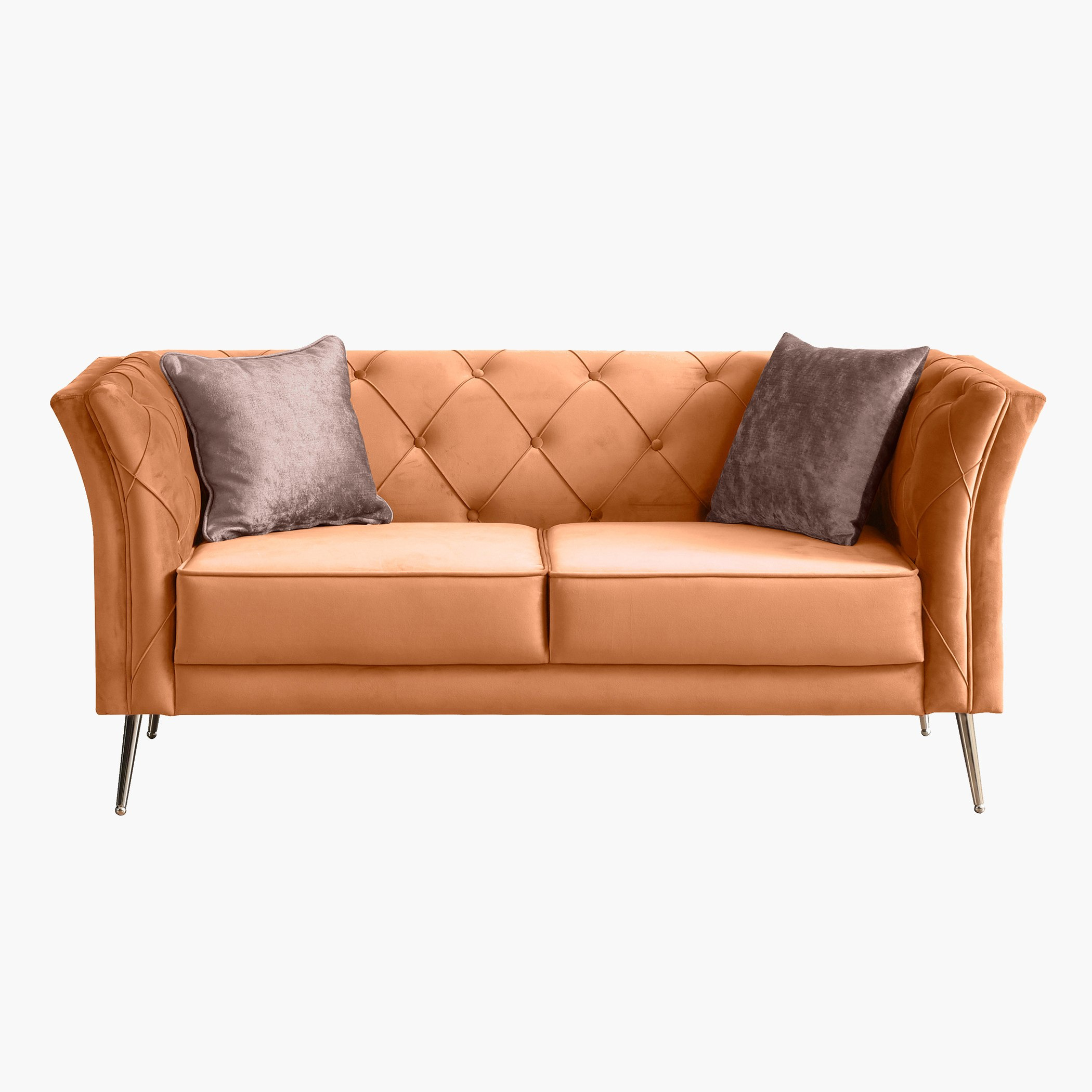 كنبة مخمليّة مقعدين مع وسادتين من روشيل-hbxlivingroom-sofasandarmchairs-sofas-image-1