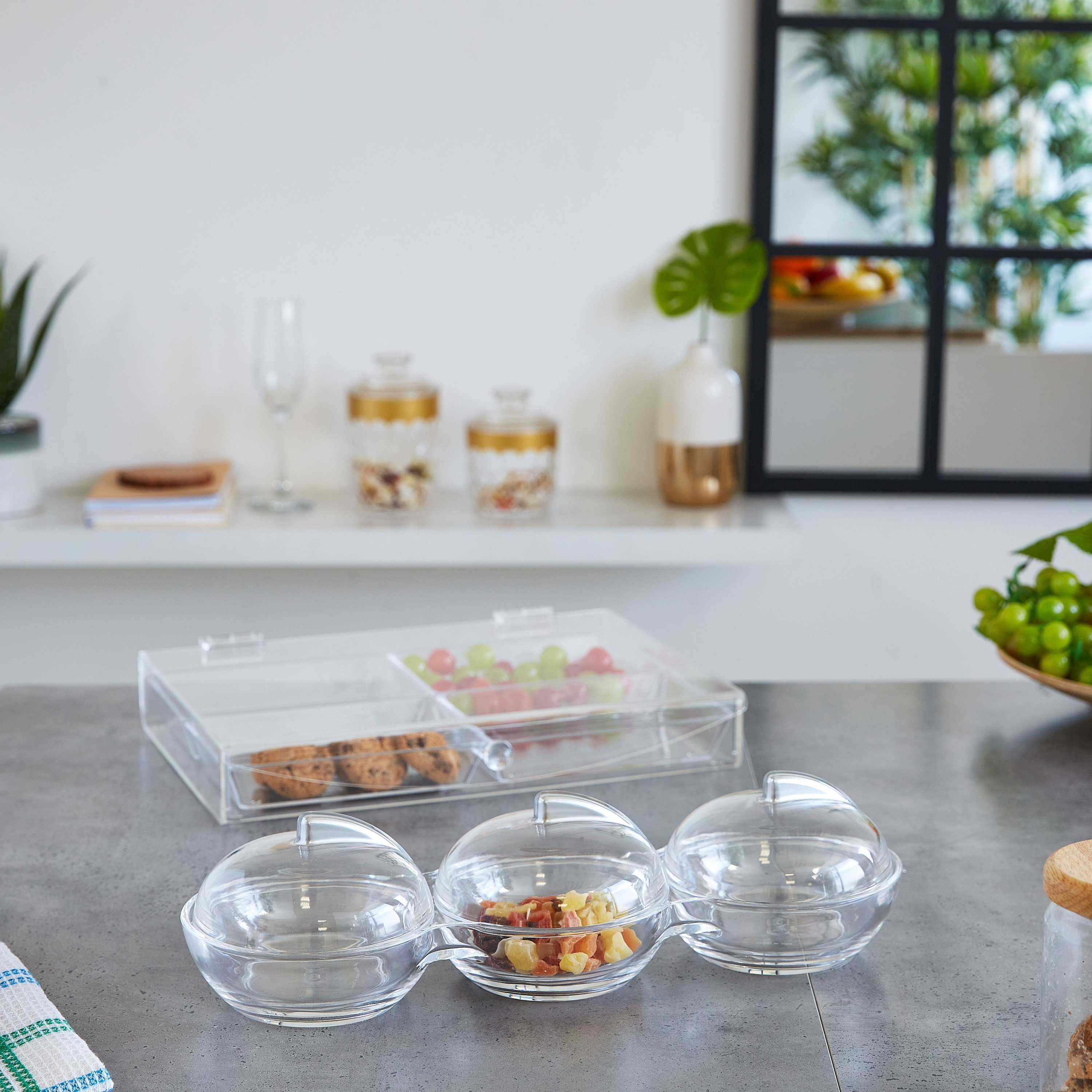طقم أوعية حلوى أكريليك مع أغطية - 500 مل-hbxdecorandfurnishings-tabletop-serveware-image-4