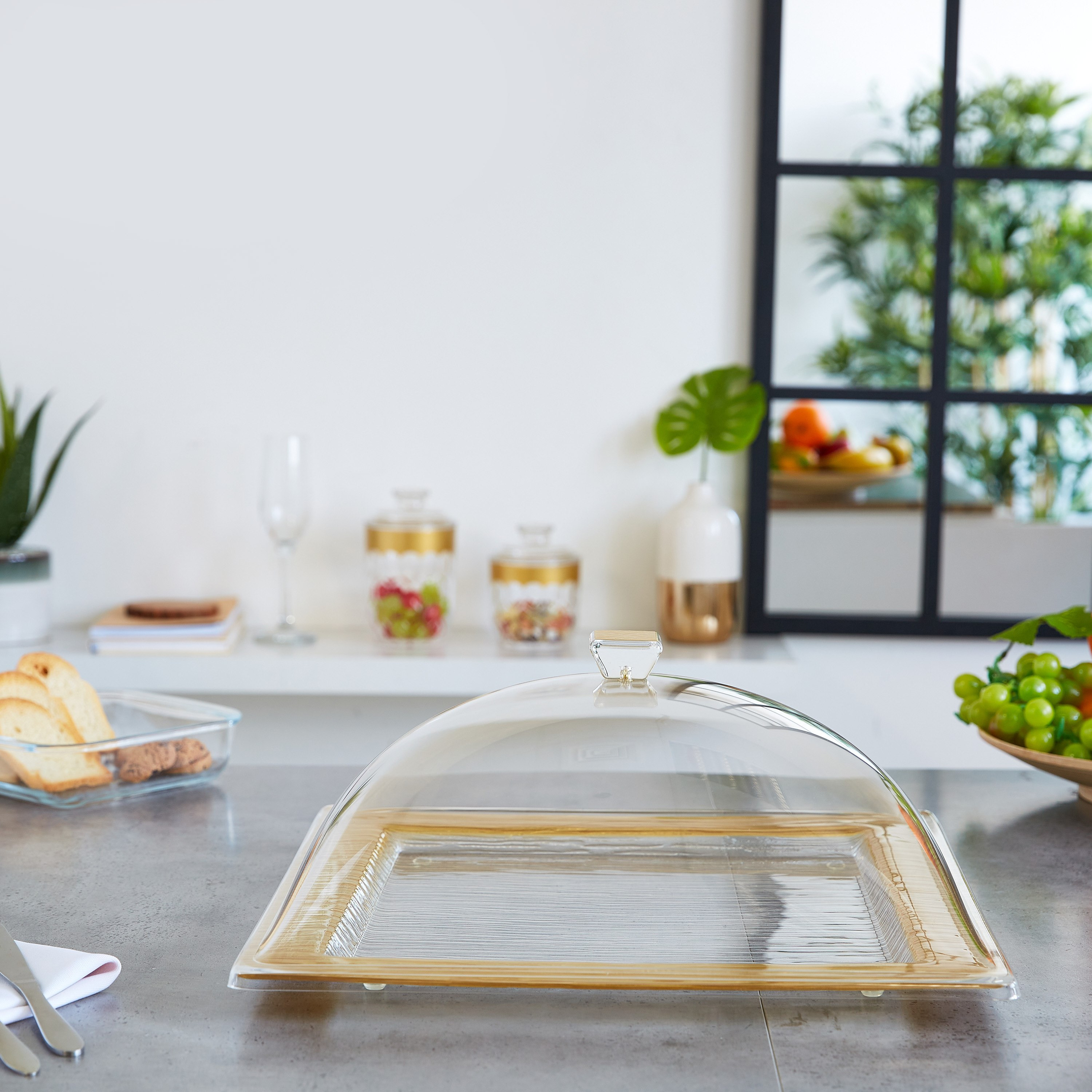 طقم تقديم حلوى مربع من فوياج - 40x40 سم-hbxdecorandfurnishings-tabletop-serveware-image-4