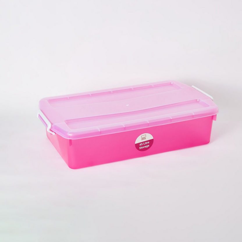 Rolling Under Bed Storage Box with Wheel and Lid - 35 L-Organisers-image-4