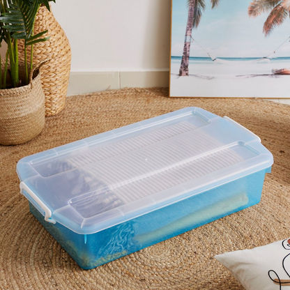 Rolling Under Bed Storage Box with Wheel and Lid - 35 L