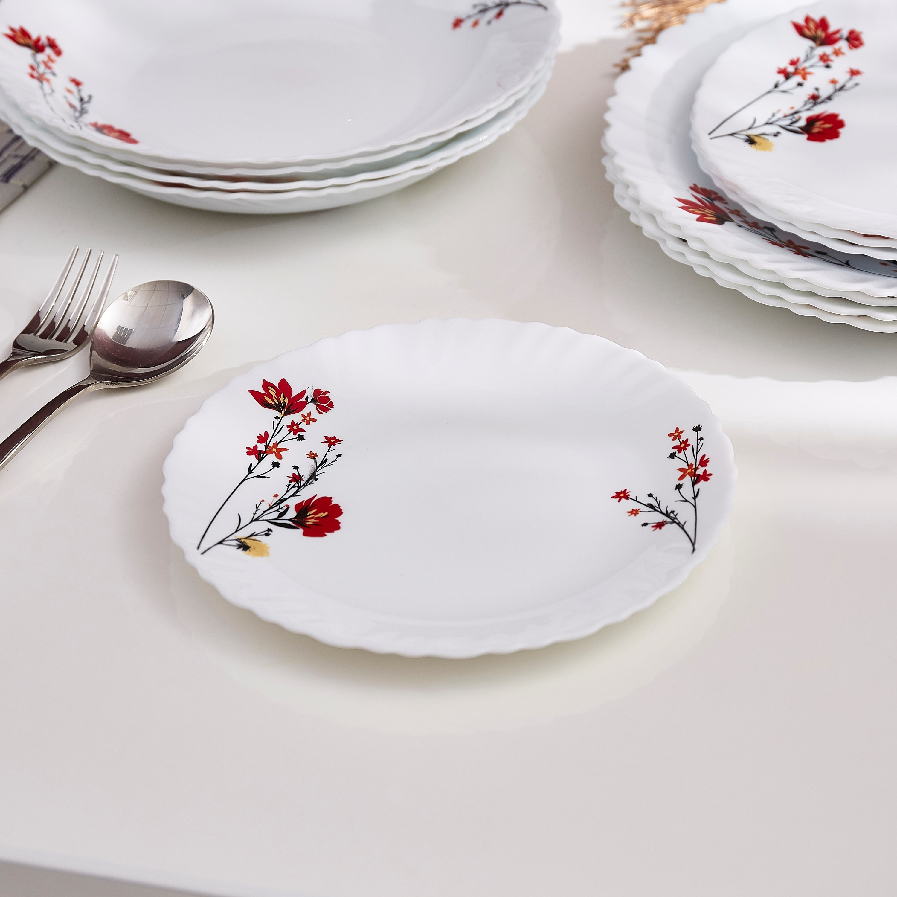 Ivory Chrys Red 20-Piece Opalware Dinner Set-hbxhomeware-hbxkitchen-image-2