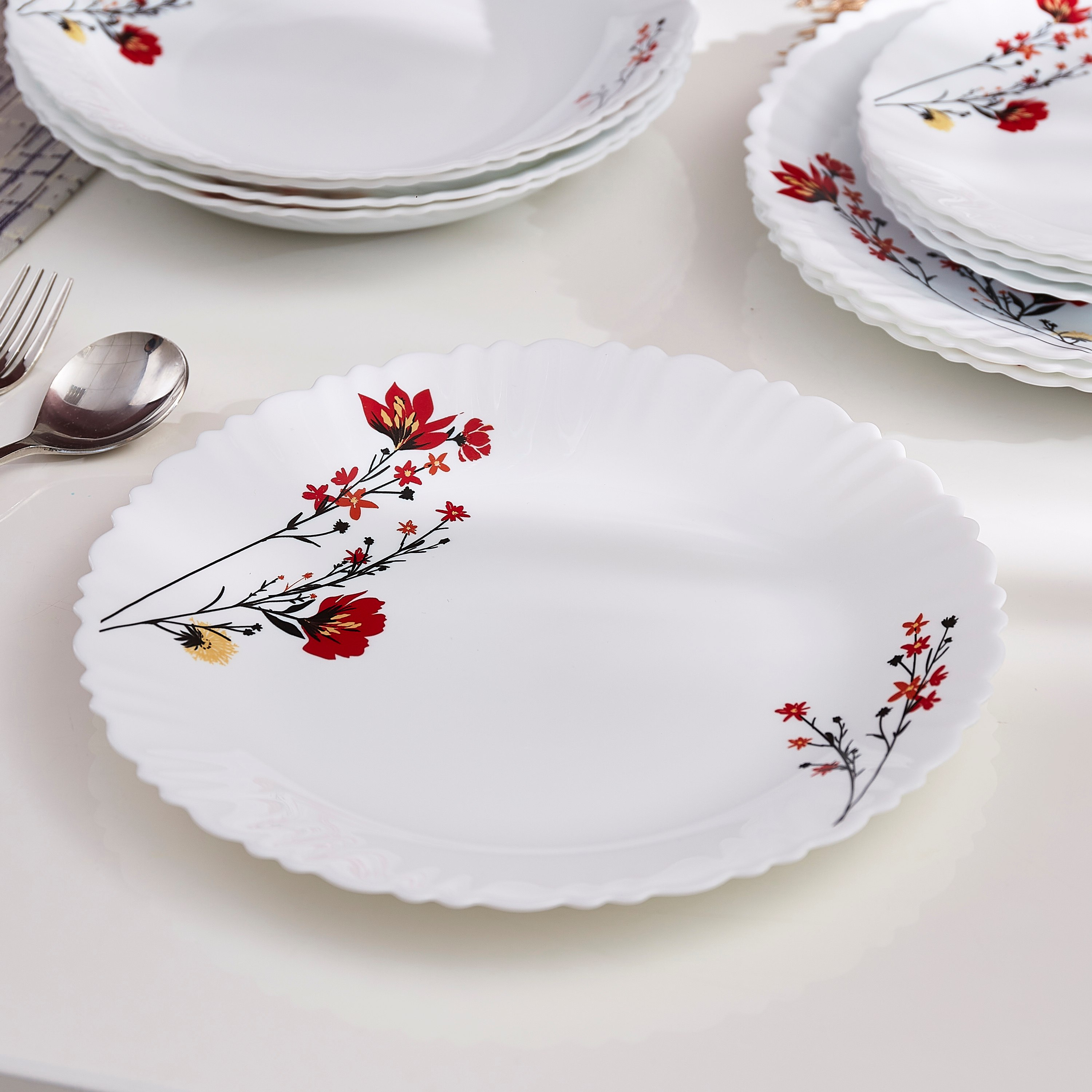 Ivory Chrys Red 20-Piece Opalware Dinner Set-hbxhomeware-hbxkitchen-image-4