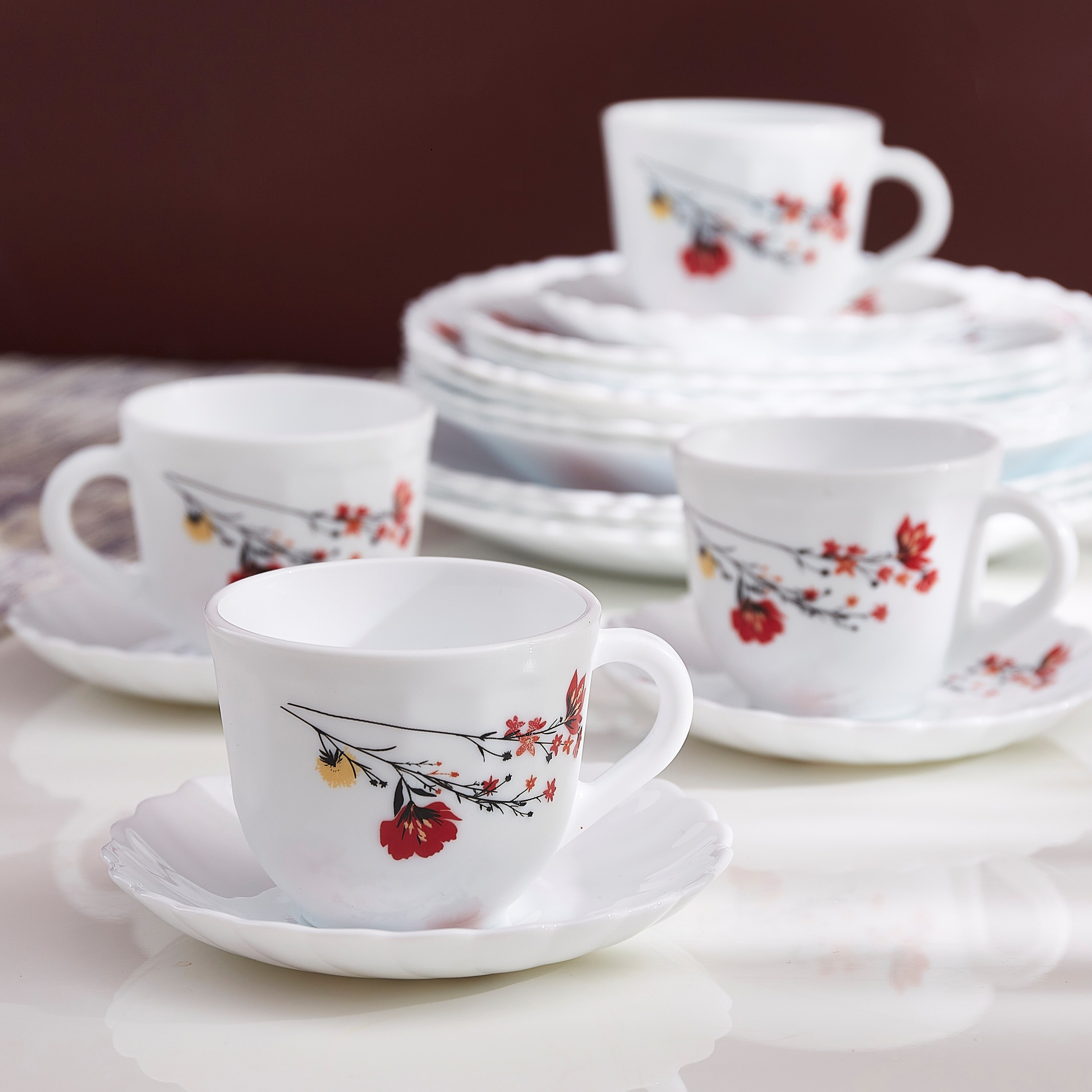 Ivory Chrys Red 20-Piece Opalware Dinner Set-hbxhomeware-hbxkitchen-image-5