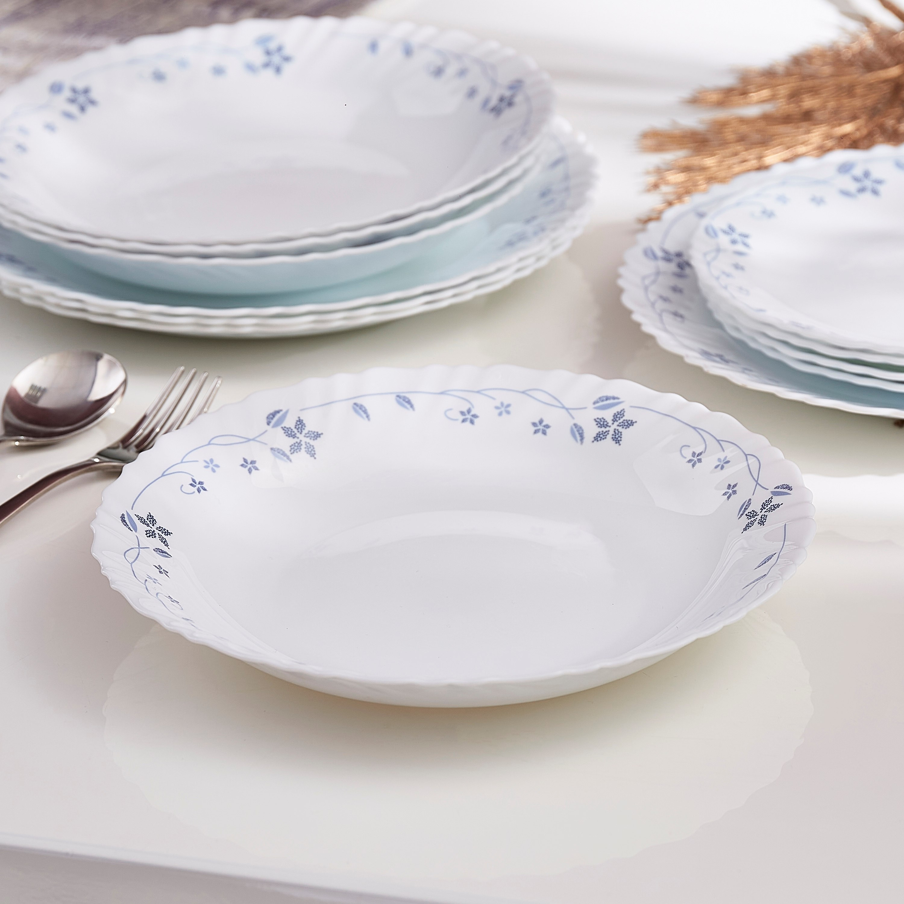 طقم مستلزمات مائدة أوبال وير فلورا 20 قطعة من آيفوري-hbxhomeware-hbxkitchen-image-3