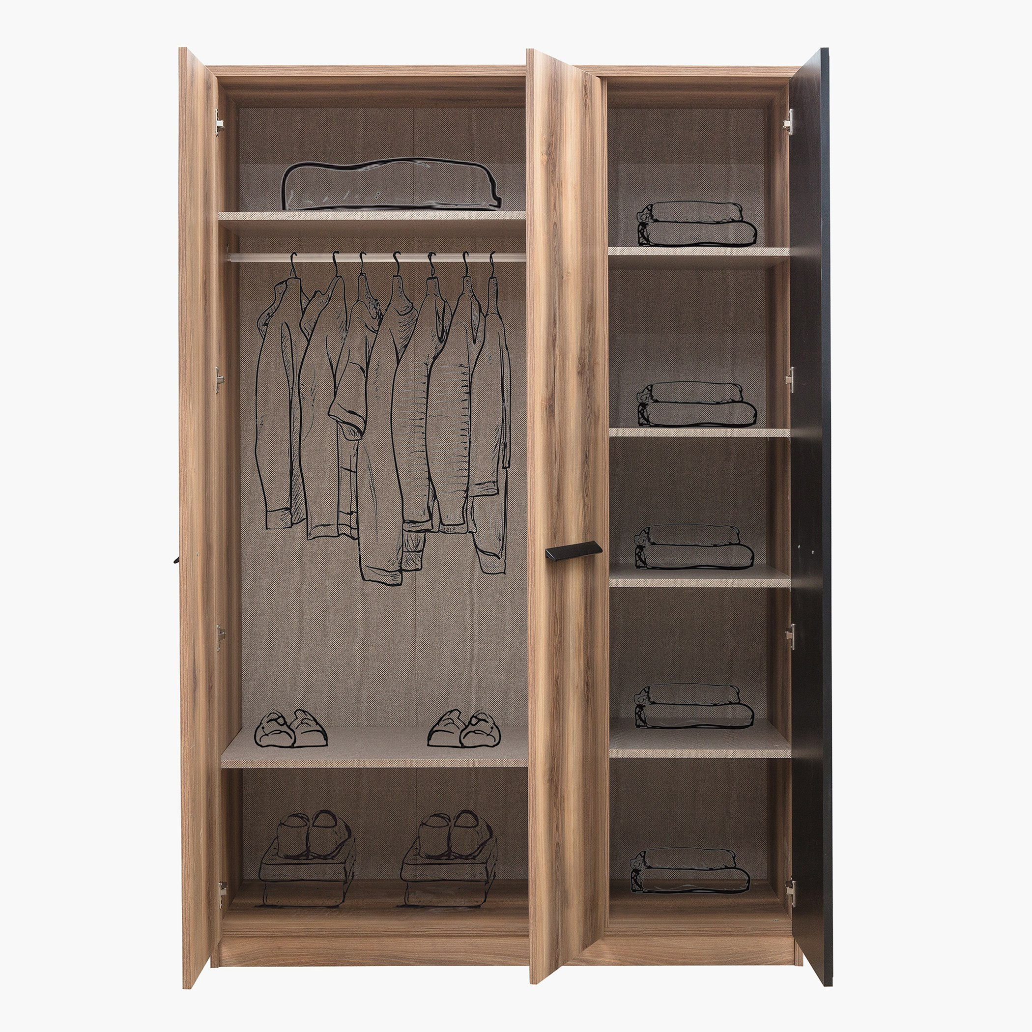 Nevada 3-Door Wardrobe-hbxfurniture-wardrobes-image-4