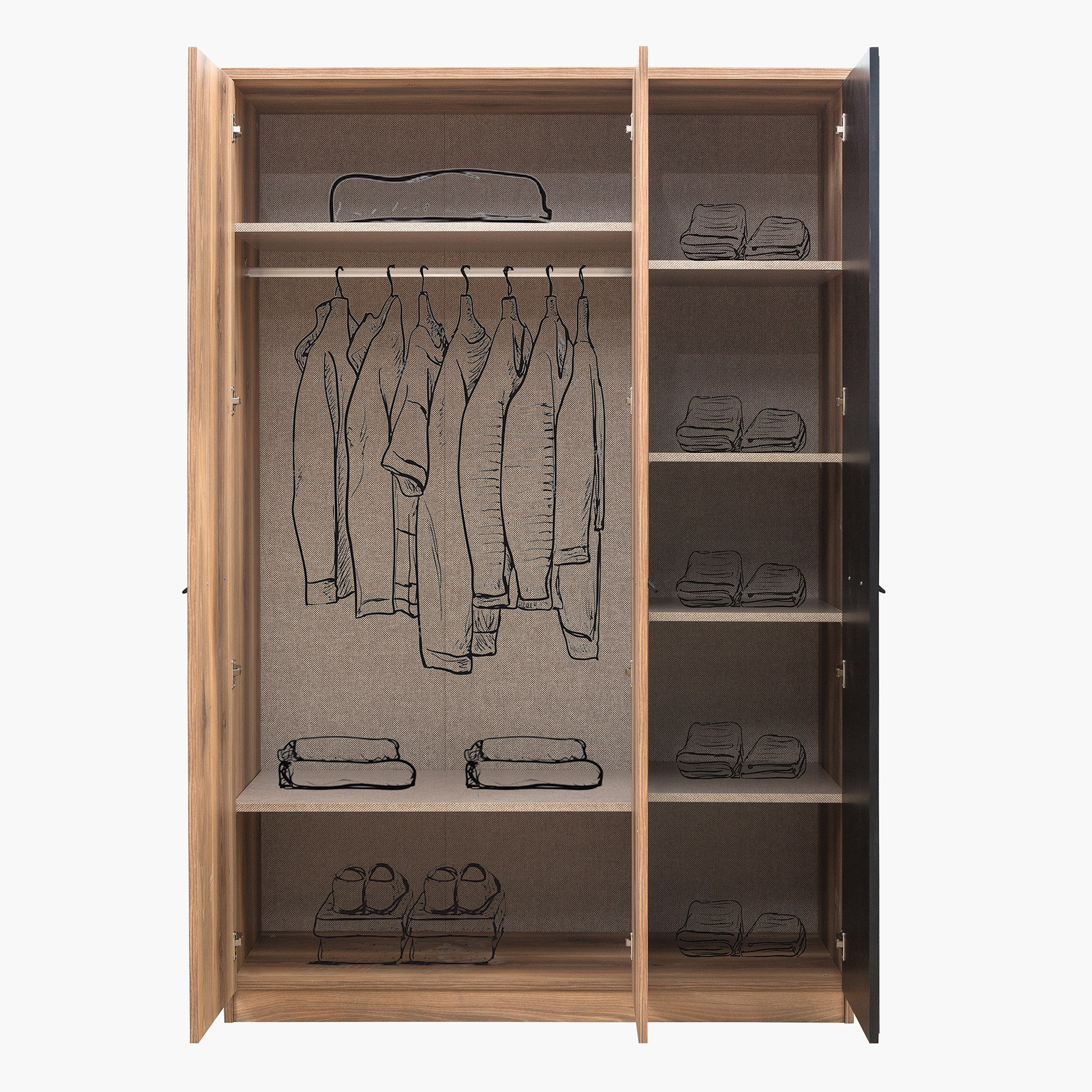 Nevada 3-Door Wardrobe-hbxfurniture-wardrobes-image-5