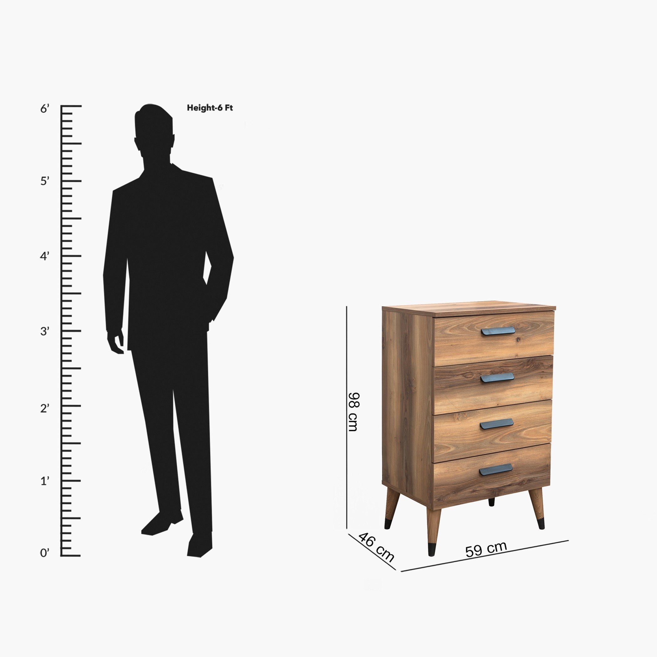 طاولة تزيين 4 أدراج دون مرآة من نيفادا-hbxfurniture-kidsroom-kidsdressersandmirrors-image-7