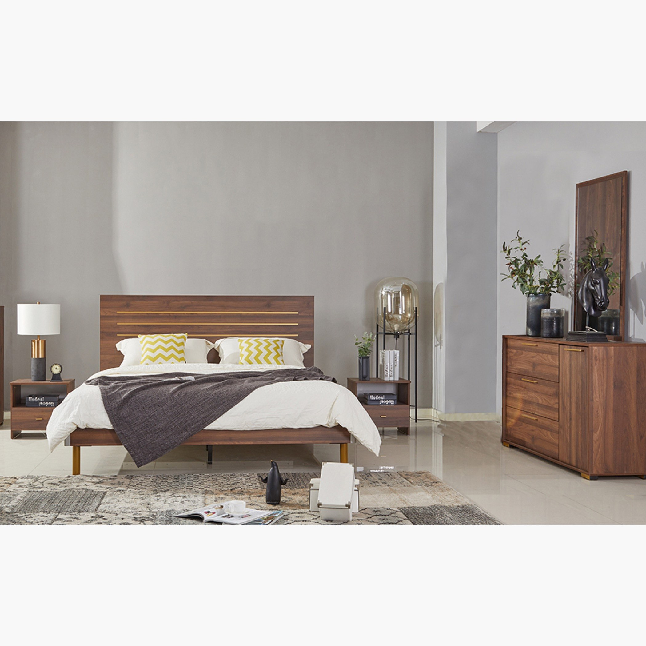 طقم غرفة نوم كينج 5 قطع - أطلس من موڤو - 180x200 سم-hbxbedroom-bedsandbedsets-bedroomsets-king-image-1