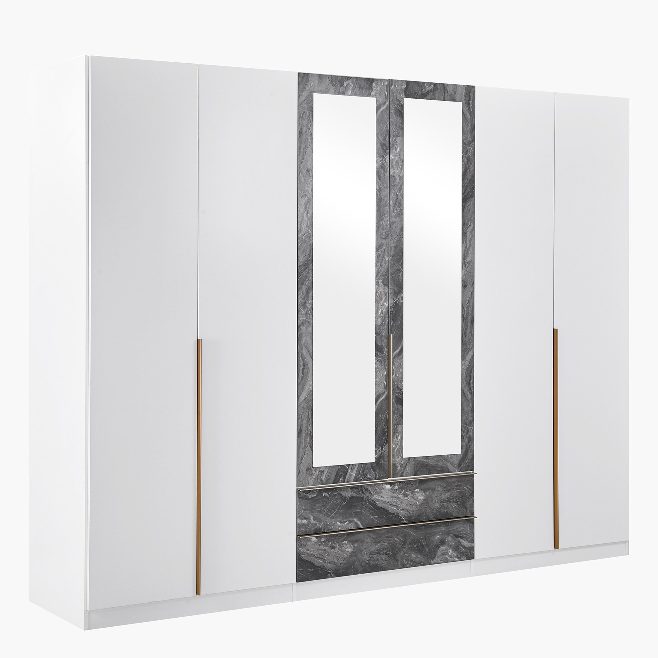 خزانة ملابس 6 أبواب ومرآتين من فوندي-hbxfurniture-wardrobes-image-2