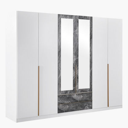 Fondi 6-Door Wardrobe with 2 Mirrors