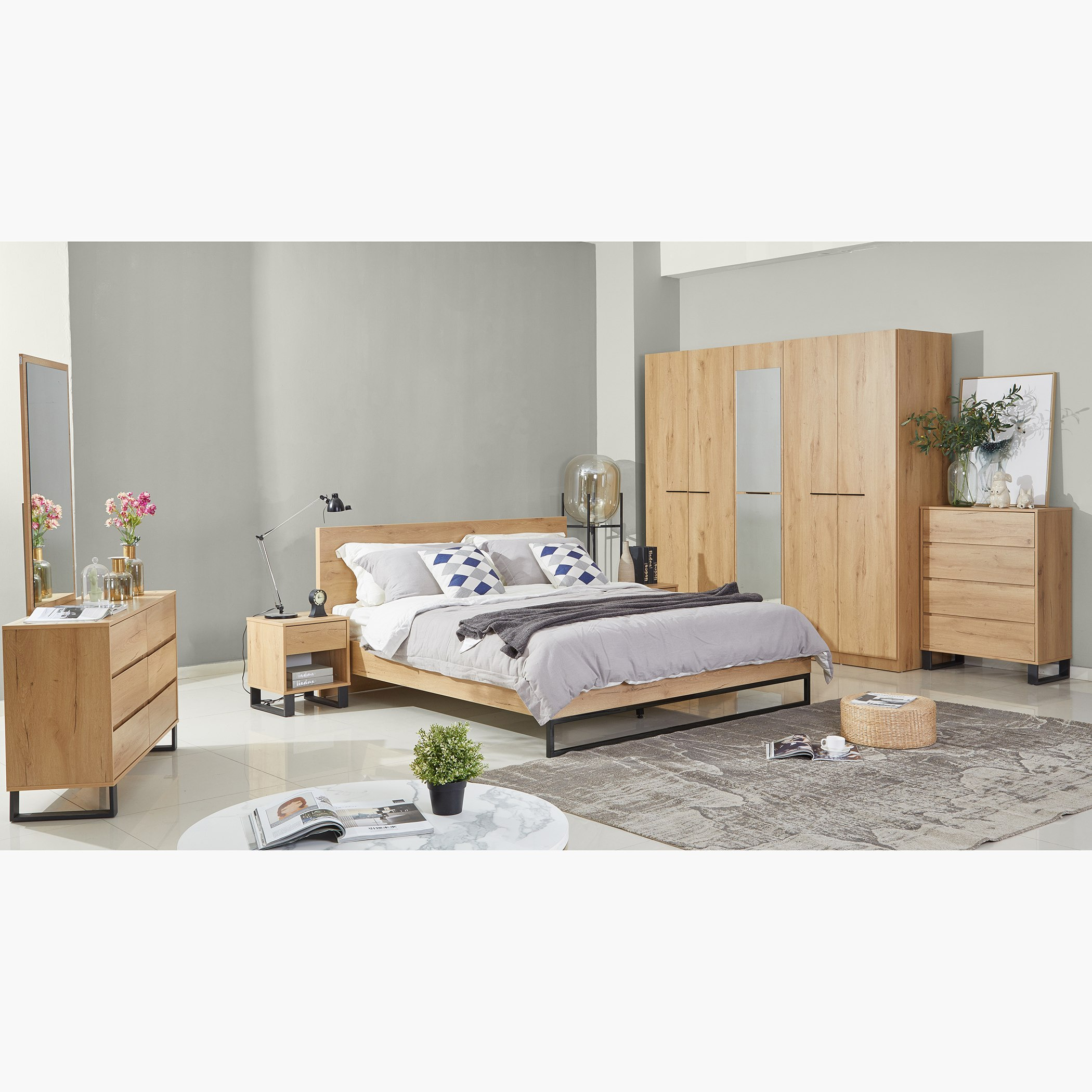 خزانة ملابس 5 أبواب بمرآة من تانجو-hbxfurniture-wardrobes-image-7