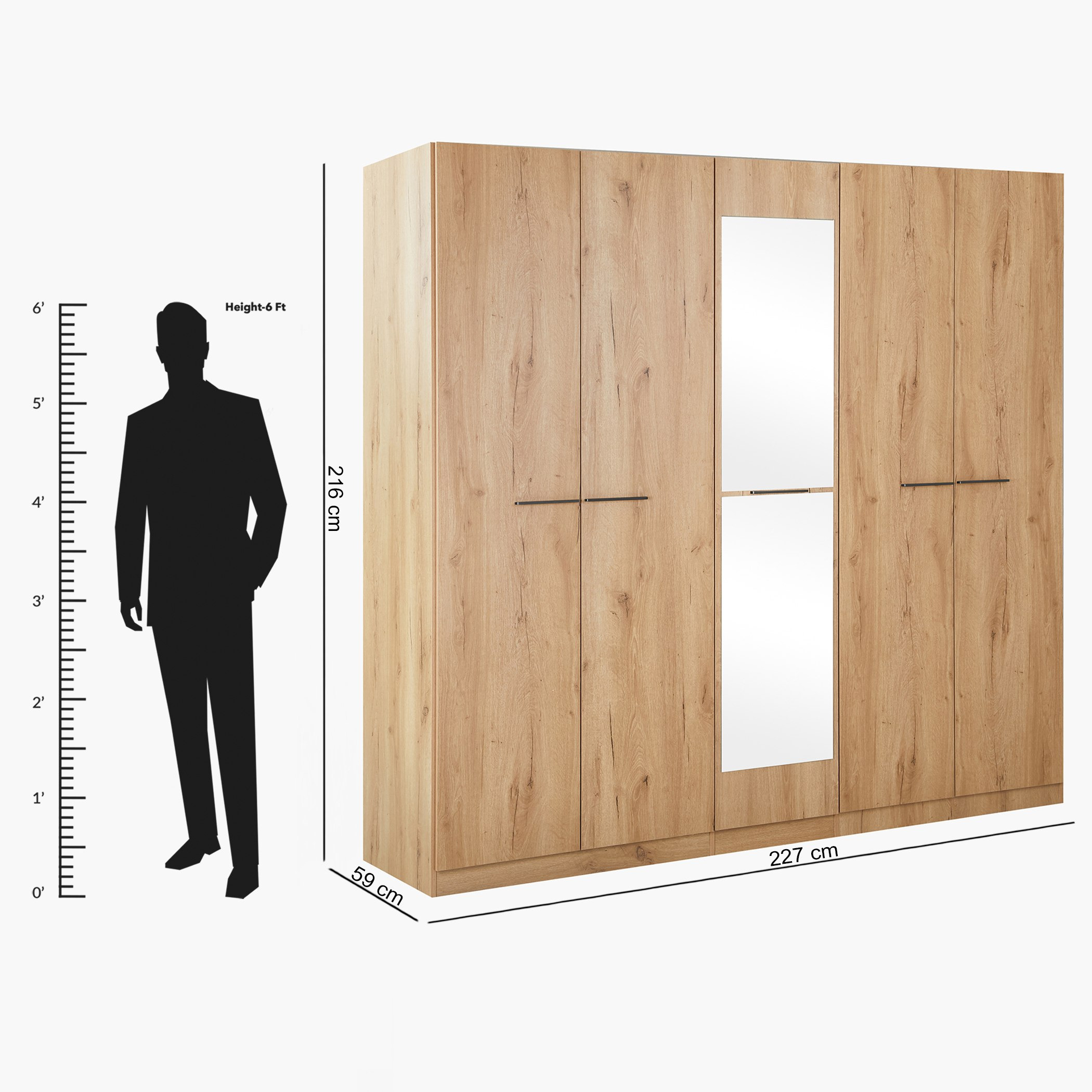 خزانة ملابس 5 أبواب بمرآة من تانجو-hbxfurniture-wardrobes-image-8