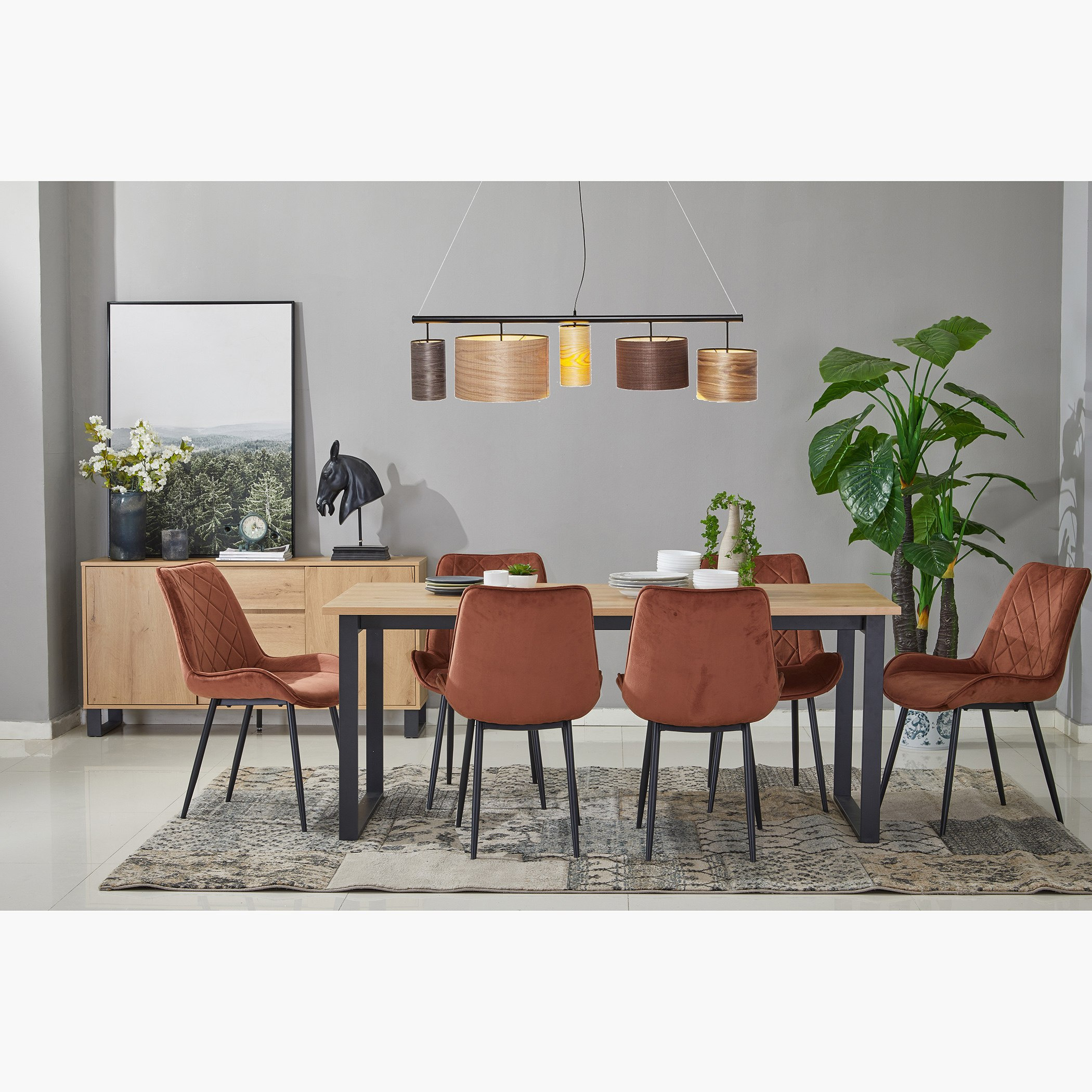 طقم طاولة سفرة 6 مقاعد - تانجو-hbxfurniture-diningtablesandsets-diningsets-sixseater-image-1