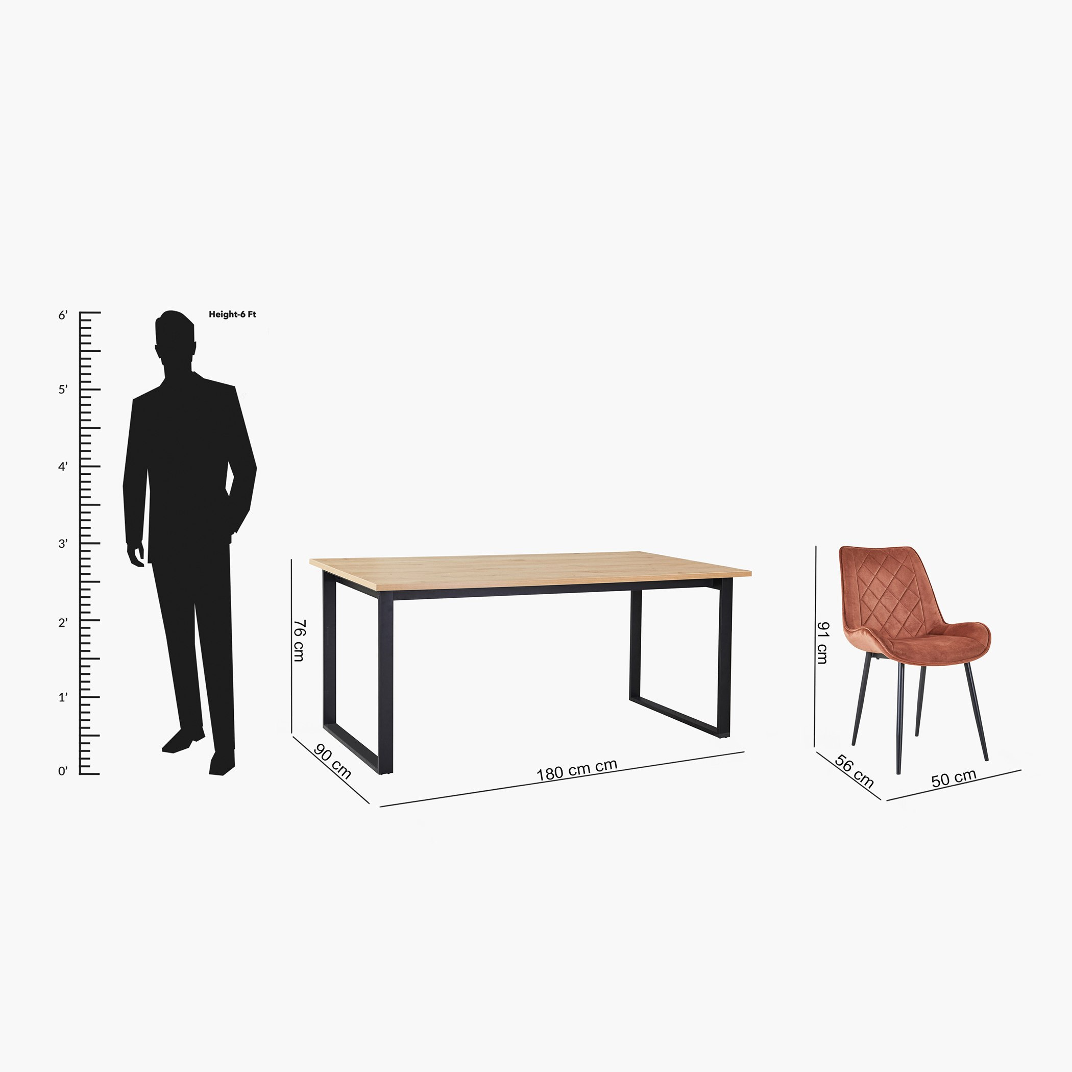 طقم طاولة سفرة 6 مقاعد - تانجو-hbxfurniture-diningtablesandsets-diningsets-sixseater-image-12