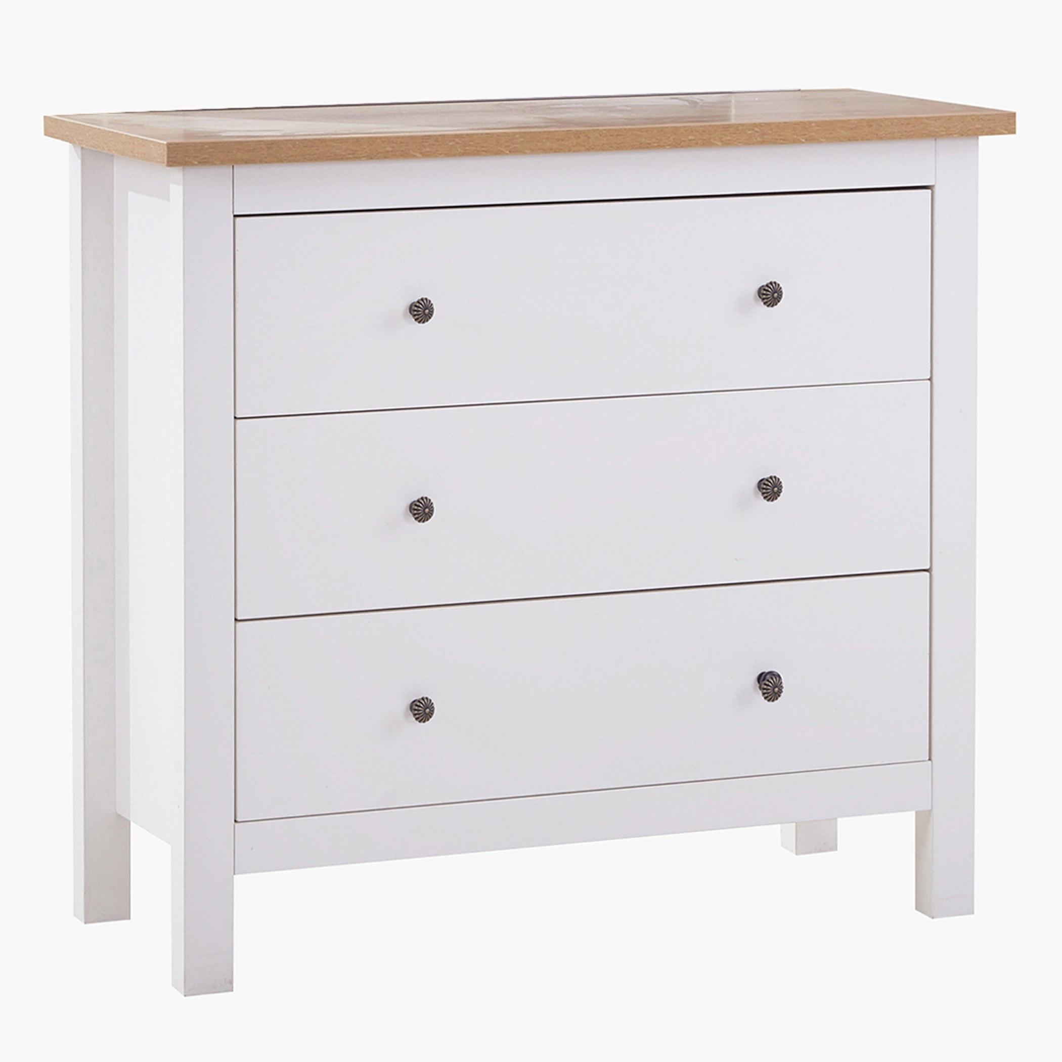 طاولة تزيين 3 أدراج دون مرآة من هامبتون-hbxkidsandyouth-dressersandchests-chestofdrawers-image-3
